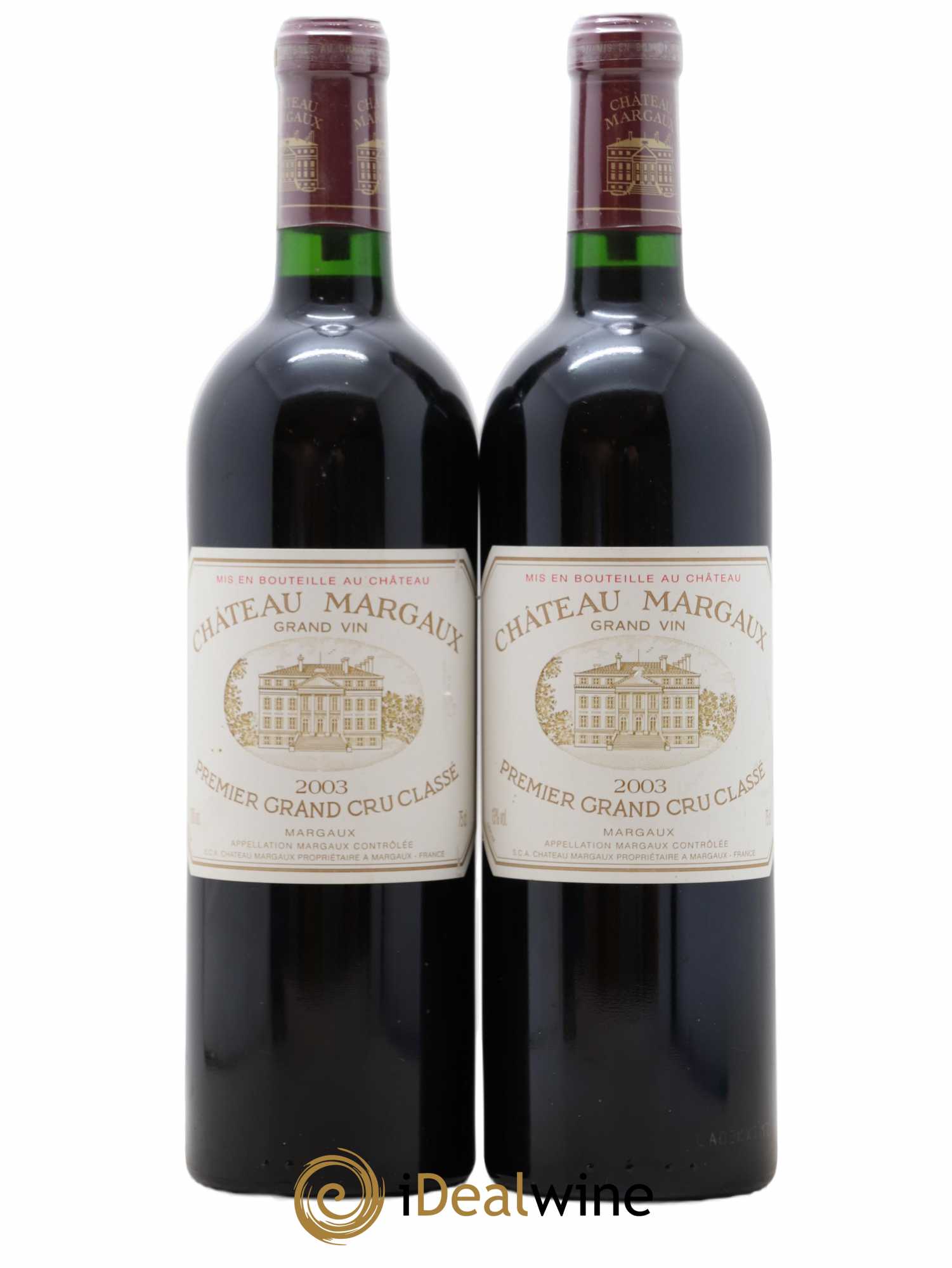 Château Margaux 1er Grand Cru Classé 2003 - Lot de 2 bouteilles - 0