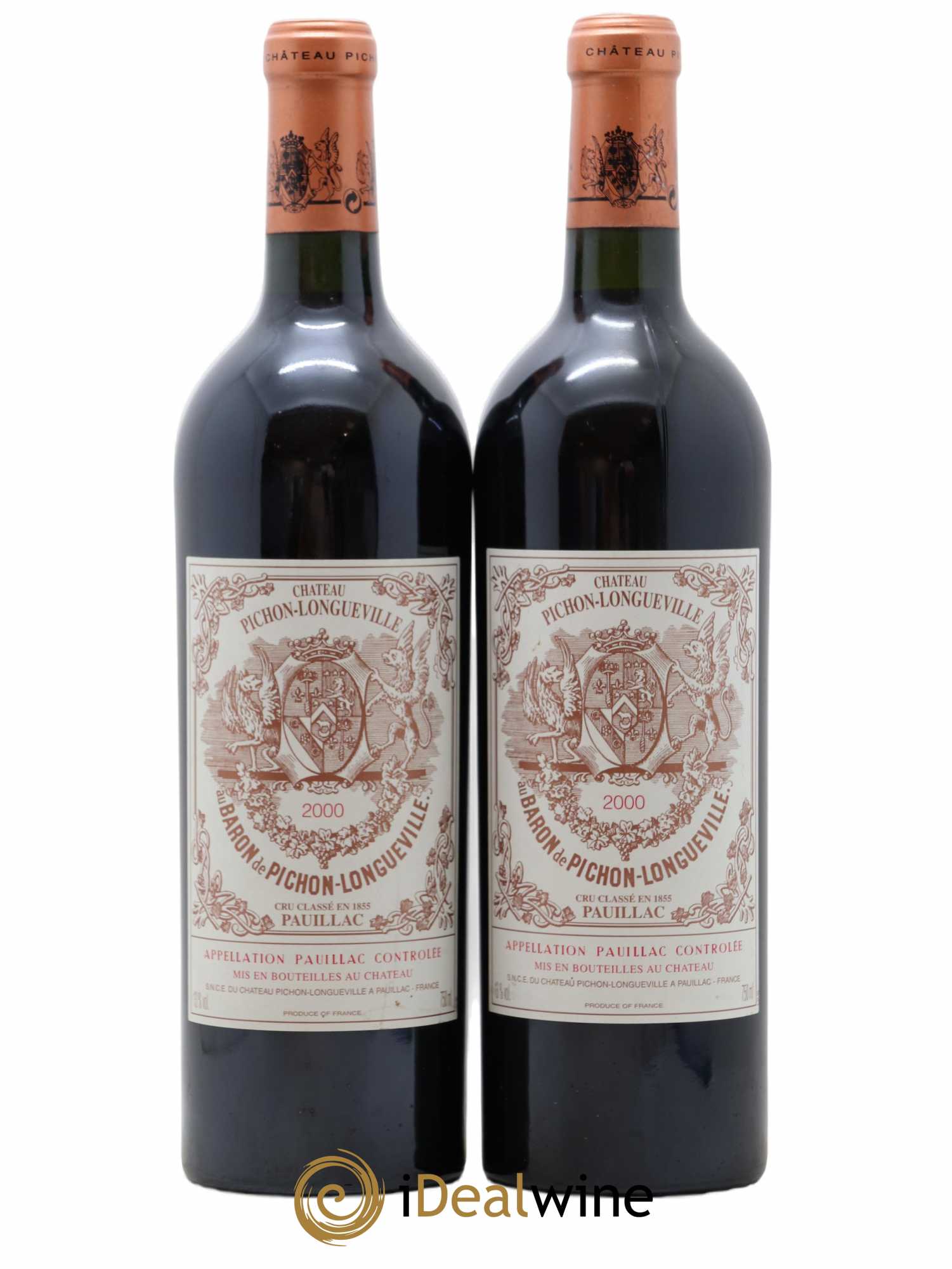 Pichon Longueville Baron 2ème Grand Cru Classé 2000 - Lot de 2 bouteilles - 0