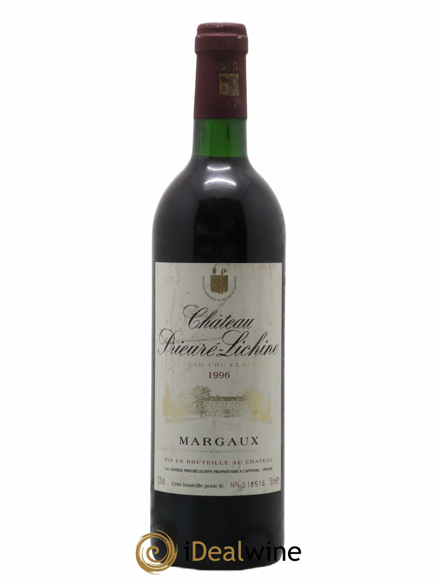 Château Prieuré Lichine 4ème Grand Cru Classé 1996 - Lot de 1 bouteille - 0