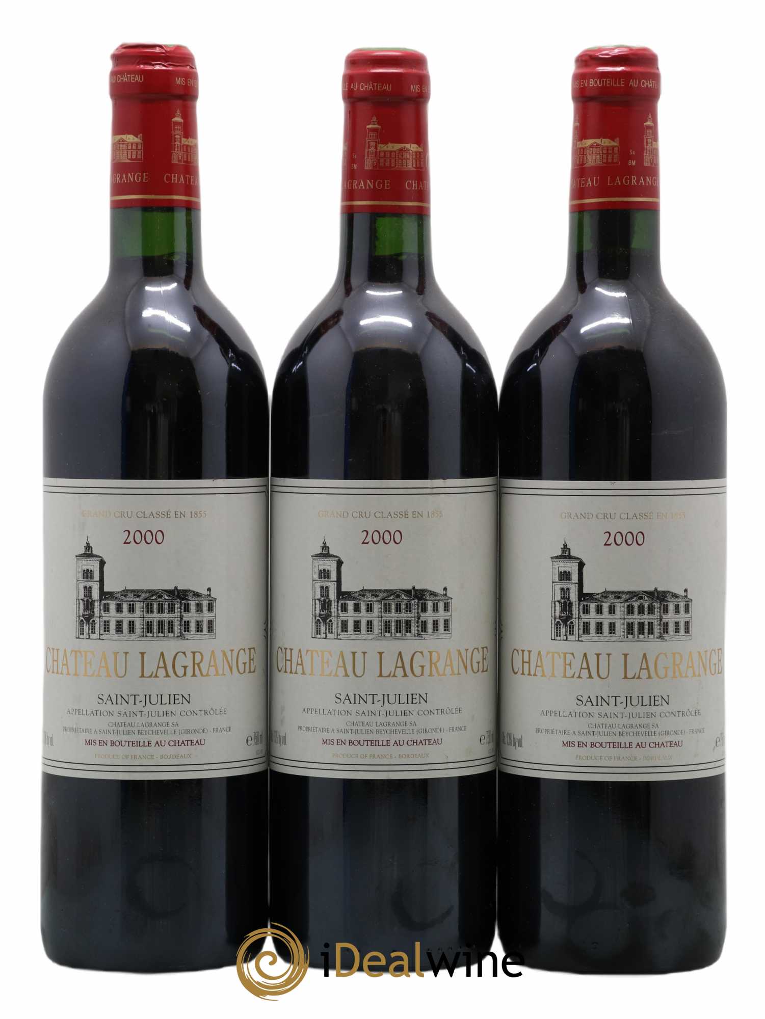 Château Lagrange 3ème Grand Cru Classé 2000 - Lot de 3 bouteilles - 0