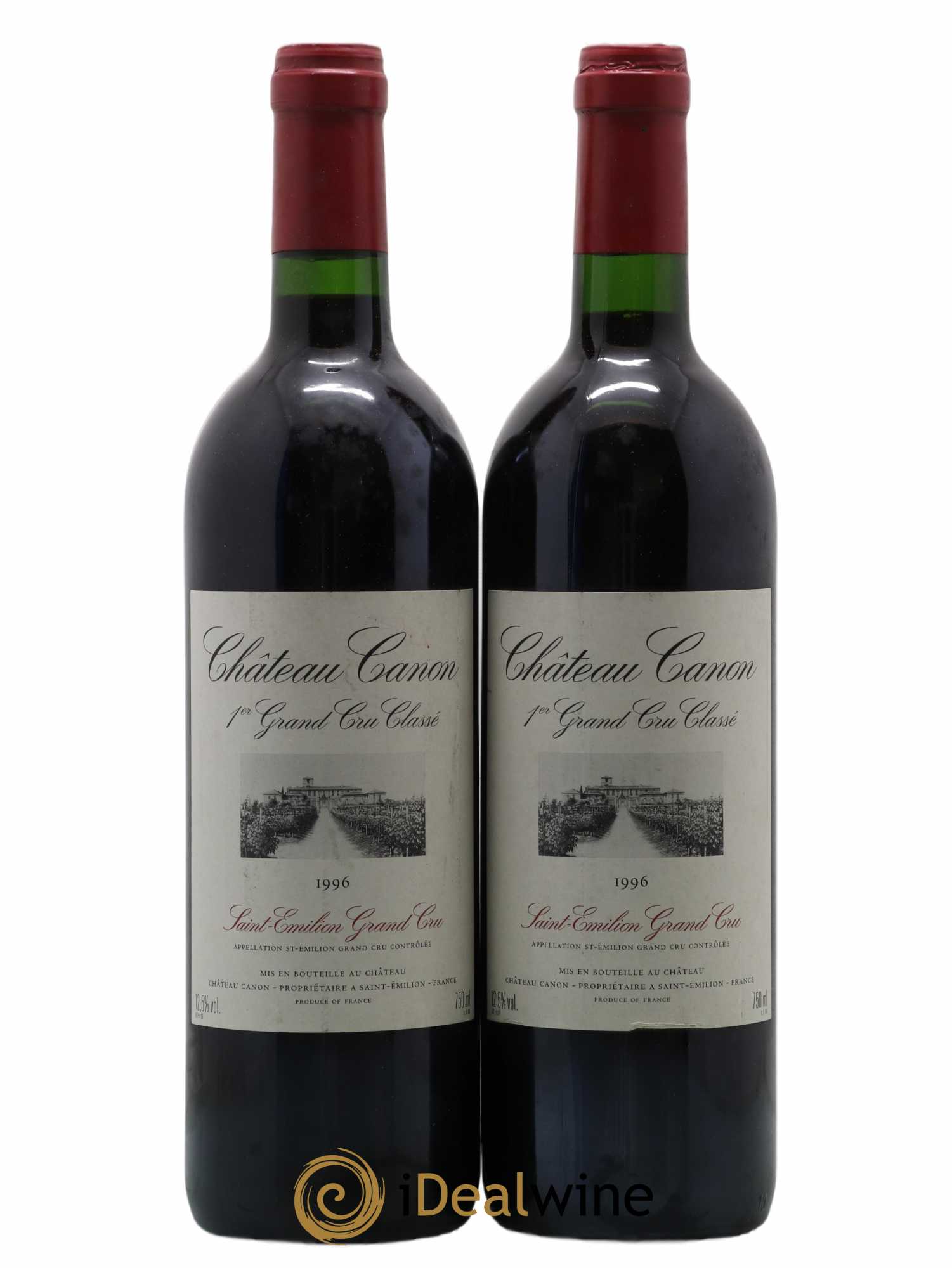 Château Canon 1er Grand Cru Classé B 1996 - Lot de 2 bouteilles - 0