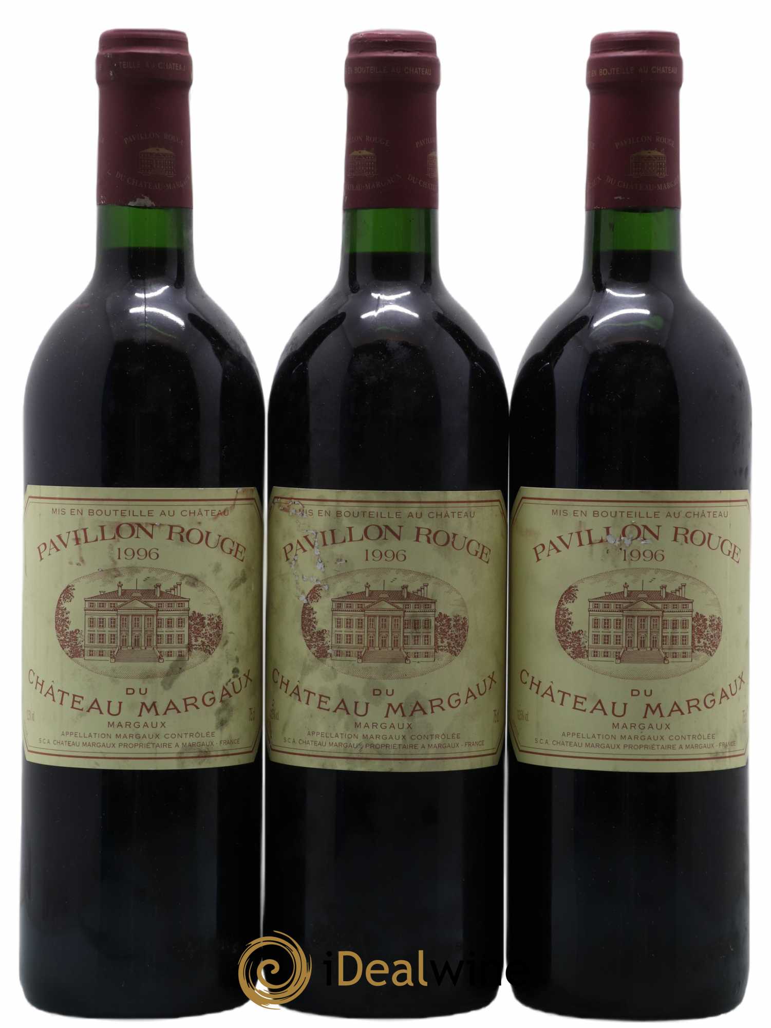 Pavillon Rouge du Château Margaux Second Vin 1996 - Lot de 3 bouteilles - 0