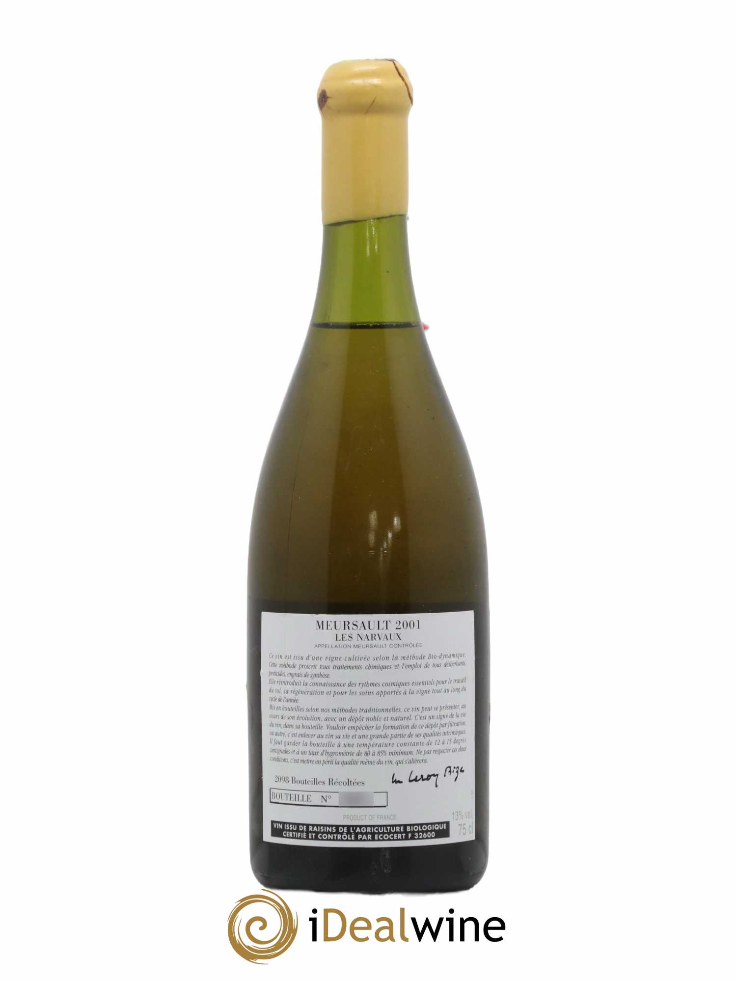 Meursault Les Narvaux d'Auvenay (Domaine) 2001 - Lot de 1 bouteille - 1