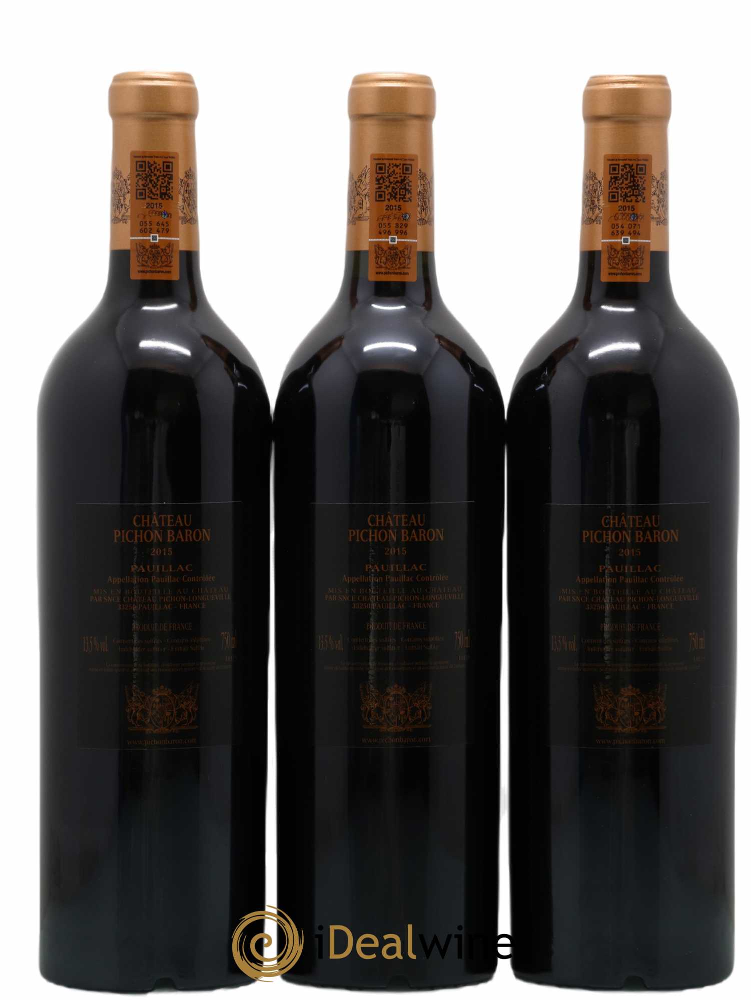Pichon Longueville Baron 2ème Grand Cru Classé 2015 - Lotto di 12 bottiglie - 2