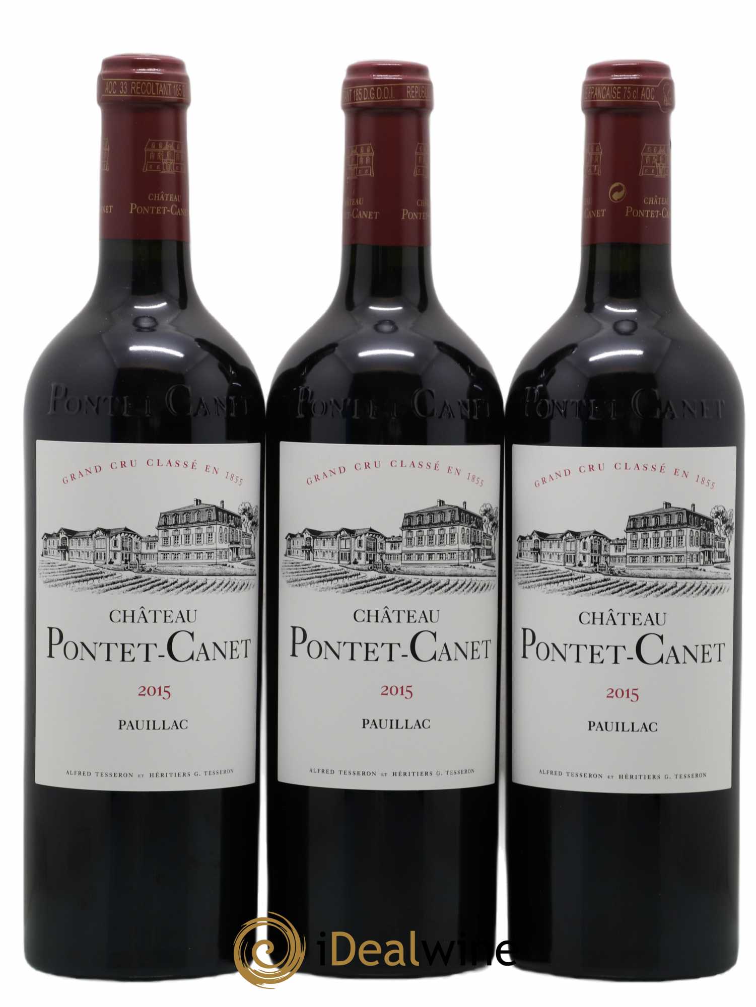 Château Pontet Canet 5ème Grand Cru Classé 2015 - Lot de 12 bouteilles - 1
