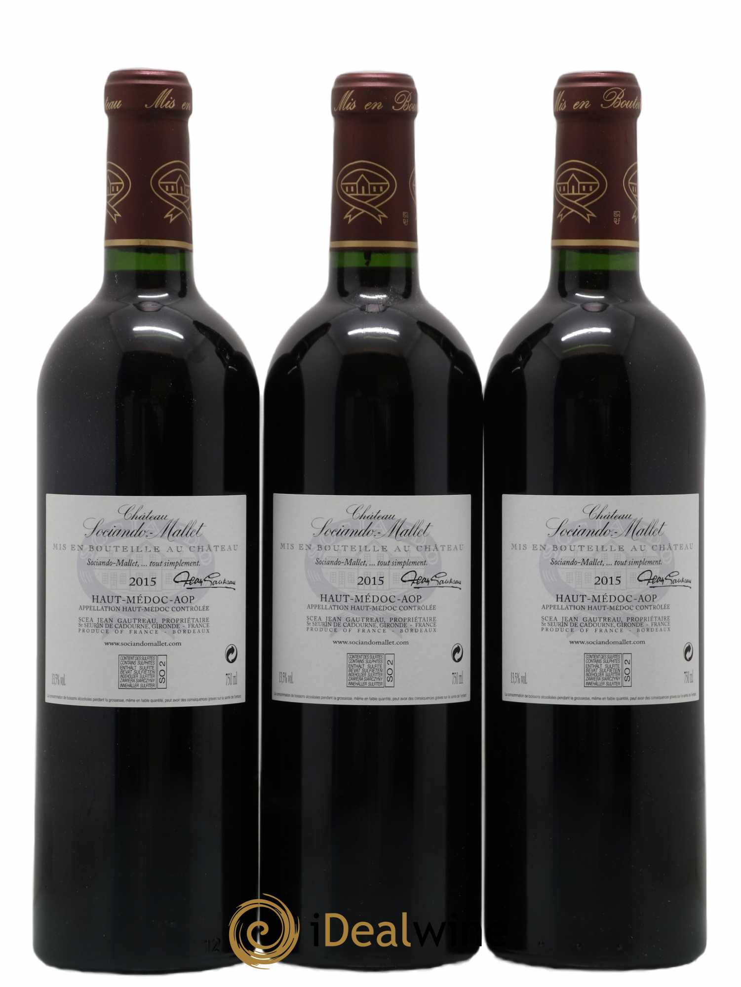 Château Sociando Mallet 2015 - Lot de 12 bouteilles - 8
