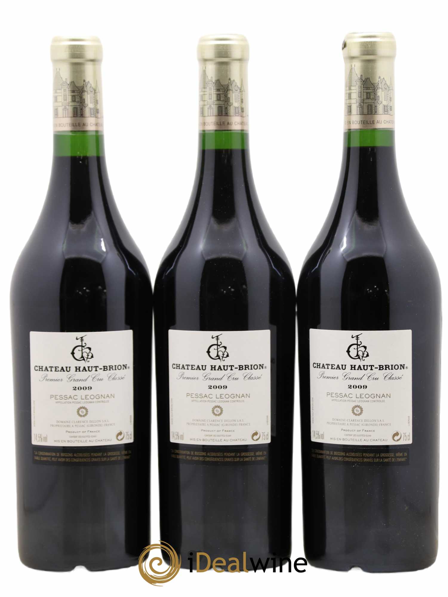 Château Haut Brion 1er Grand Cru Classé 2009 - Lot de 3 bouteilles - 1