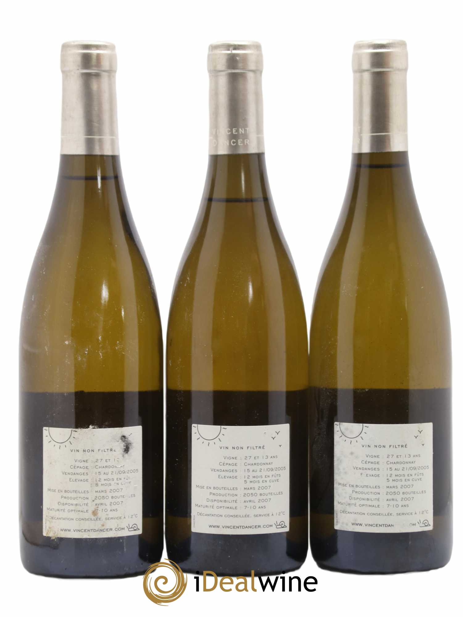 Chassagne-Montrachet 1er Cru La Romanée Vincent Dancer 2005 - Lot de 3 bouteilles - 1