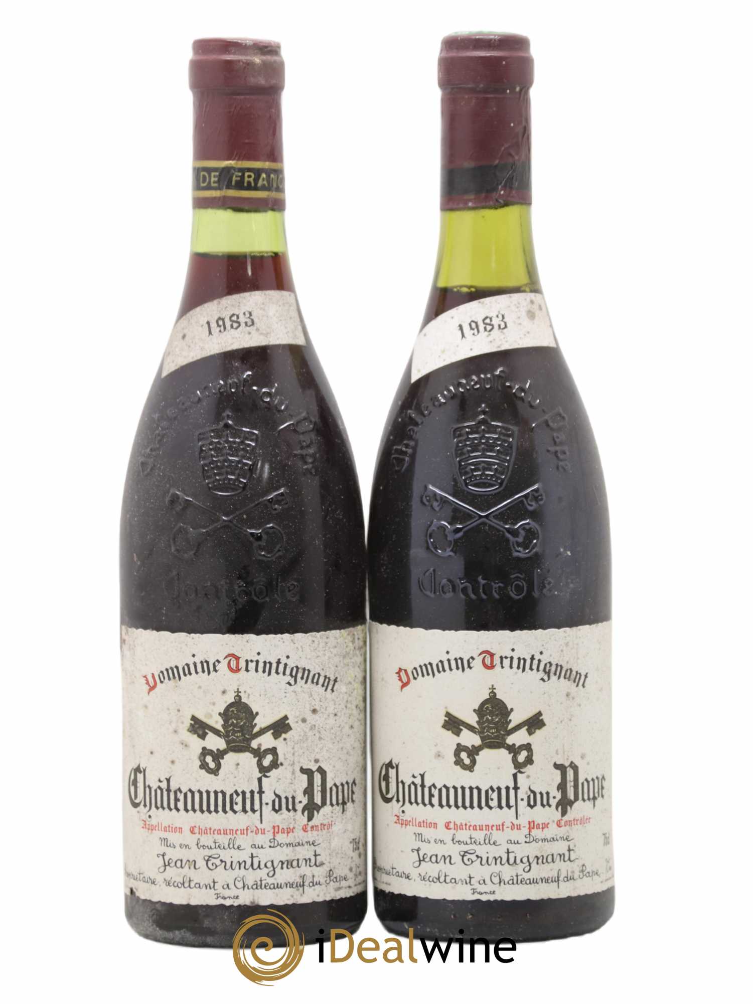 Châteauneuf-du-Pape Jean Trintignant 1983 - Lot de 2 bouteilles - 0