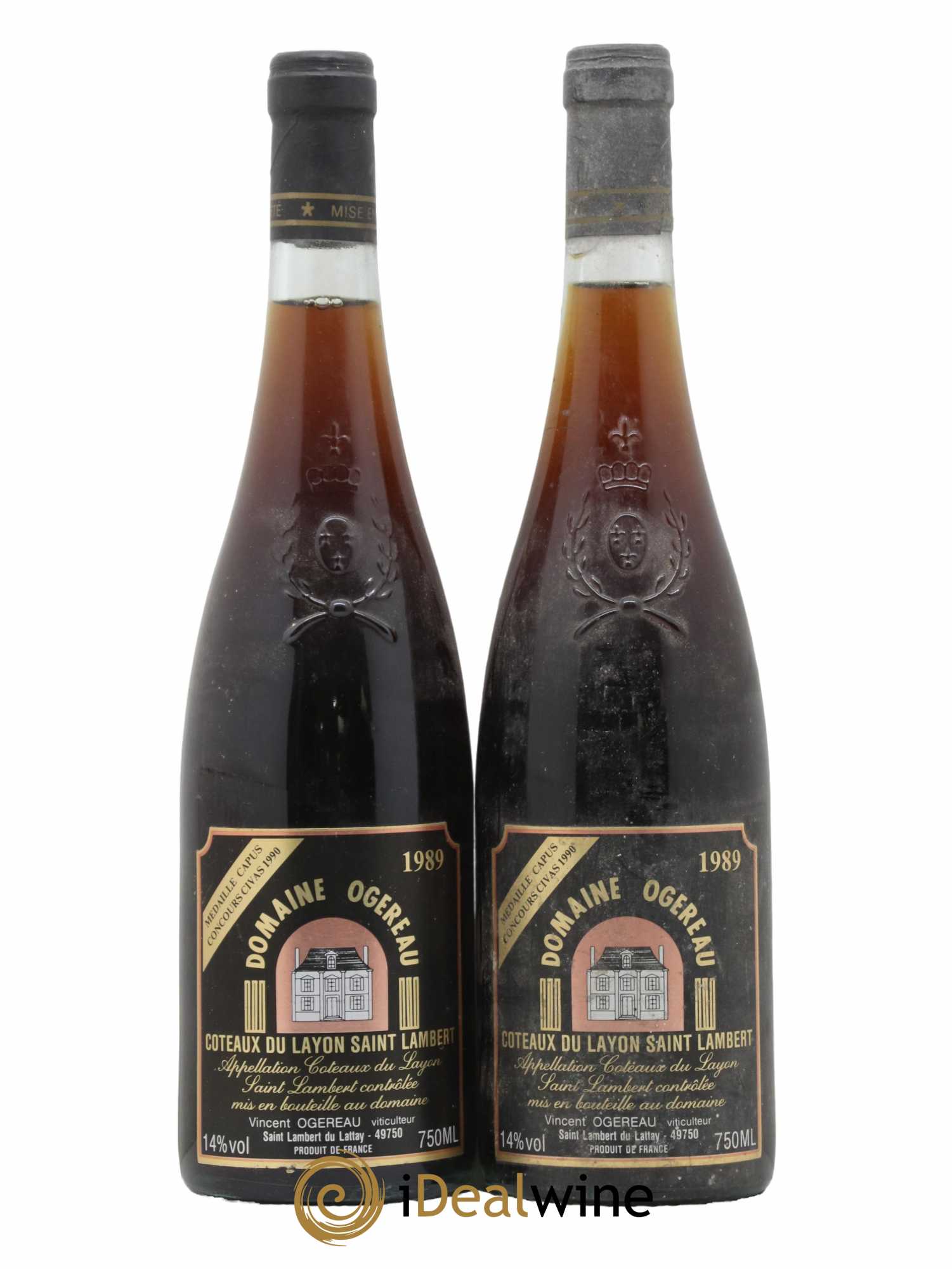 Coteaux du Layon St Lambert Vincent Ogereau 1989 - Lotto di 2 bottiglie - 0