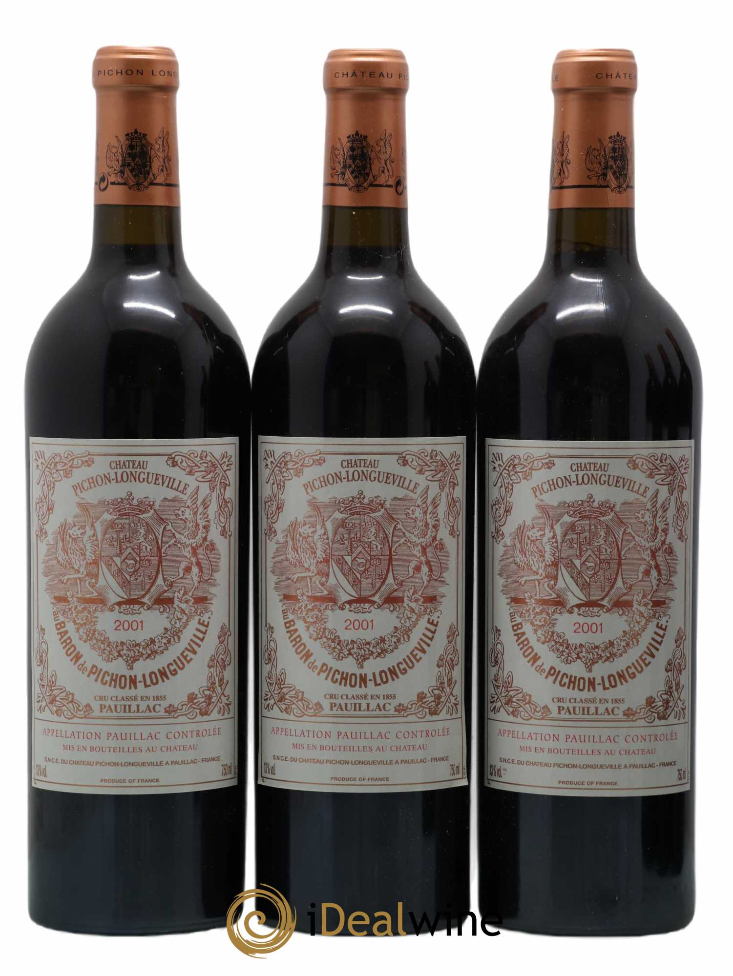 Pichon Longueville Baron 2ème Grand Cru Classé 2001 - Lot de 6 bouteilles - 1
