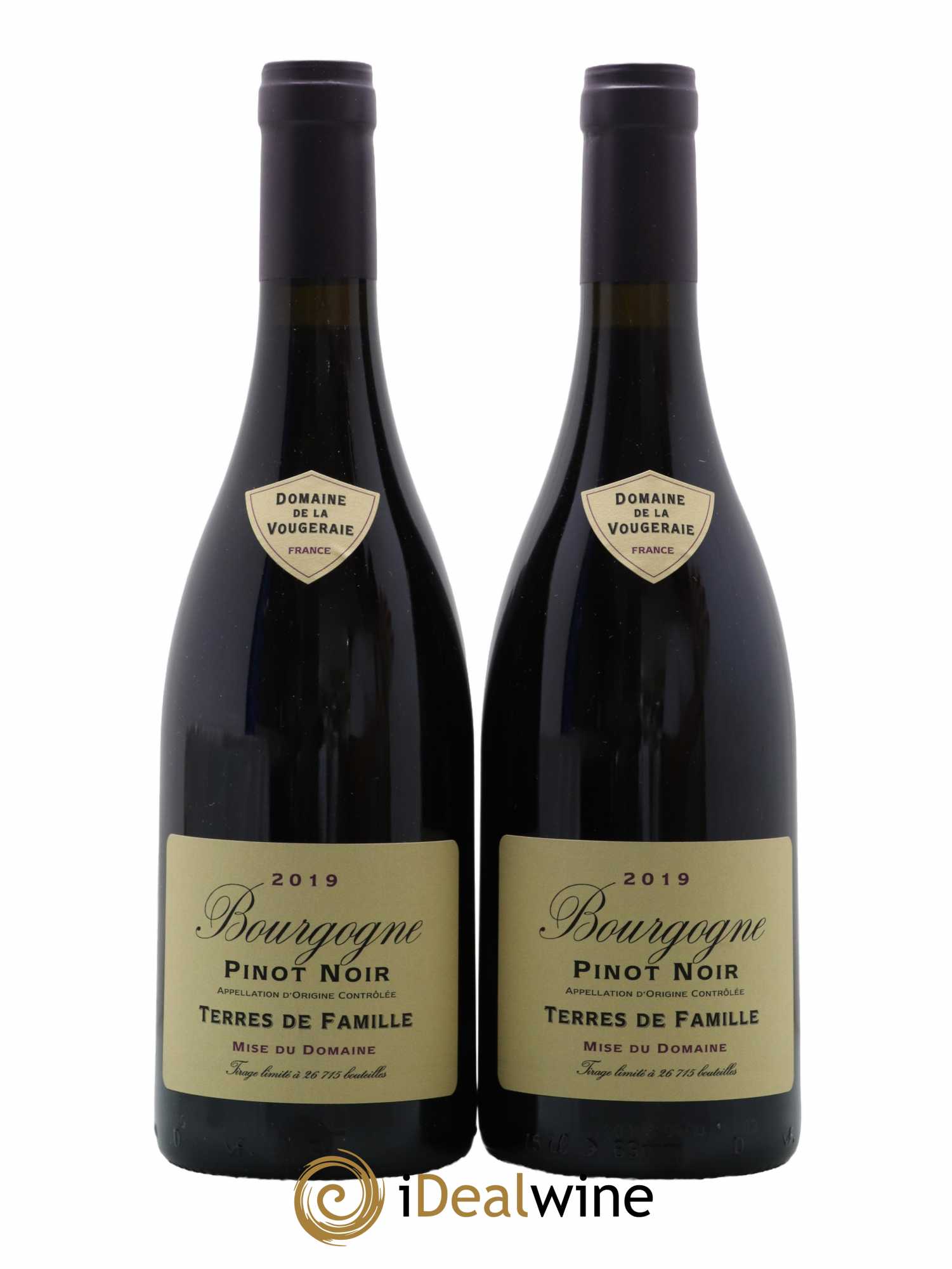 Bourgogne Pinot Noir Terres de Famille La Vougeraie 2019 - Lot de 2 bouteilles - 0