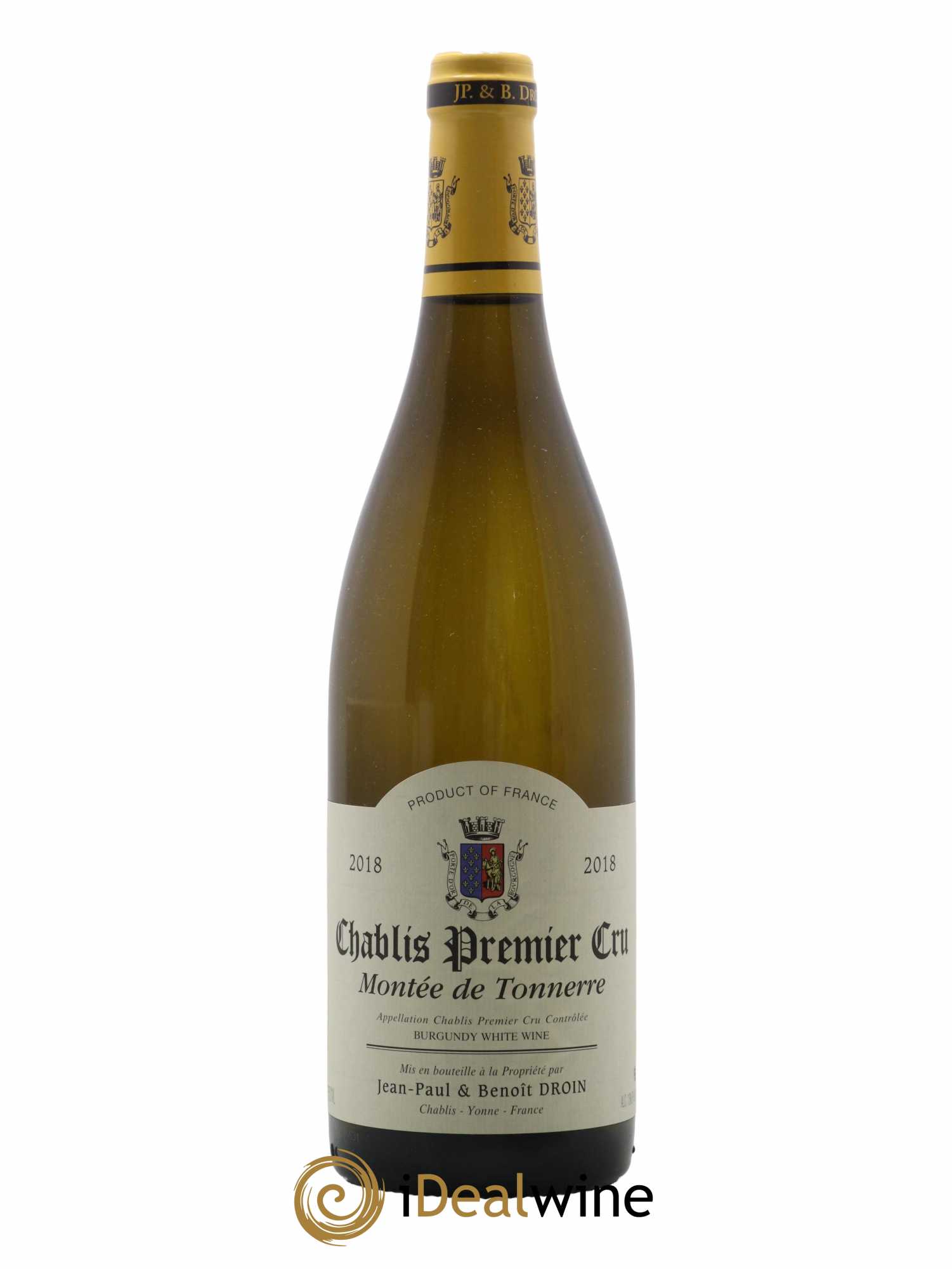 Chablis 1er Cru Montée de Tonnerre Jean-Paul & Benoît Droin (Domaine) 2018 - Lot de 1 bouteille - 0