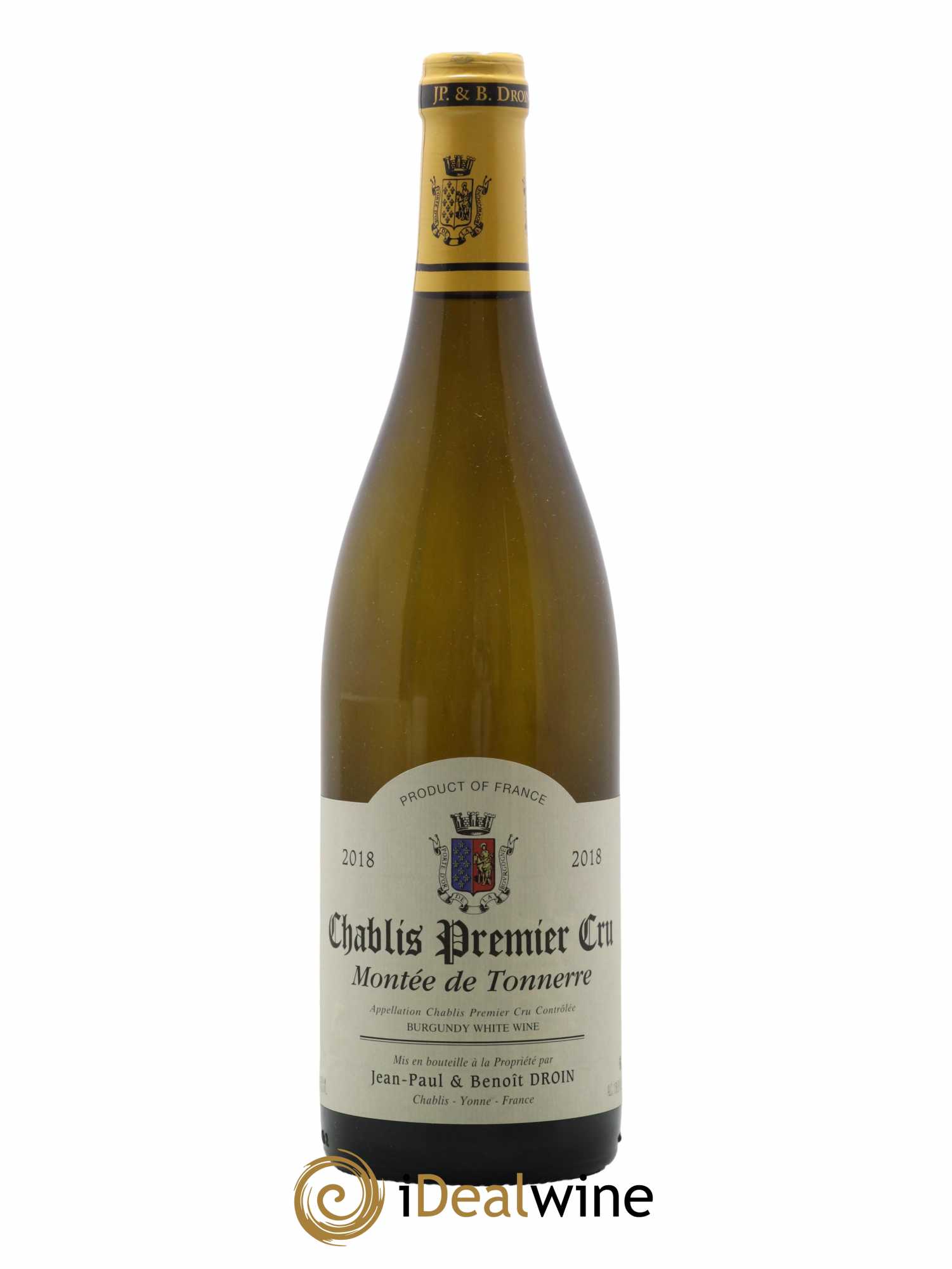 Chablis 1er Cru Montée de Tonnerre Jean-Paul & Benoît Droin (Domaine) 2018 - Lot de 1 bouteille - 0