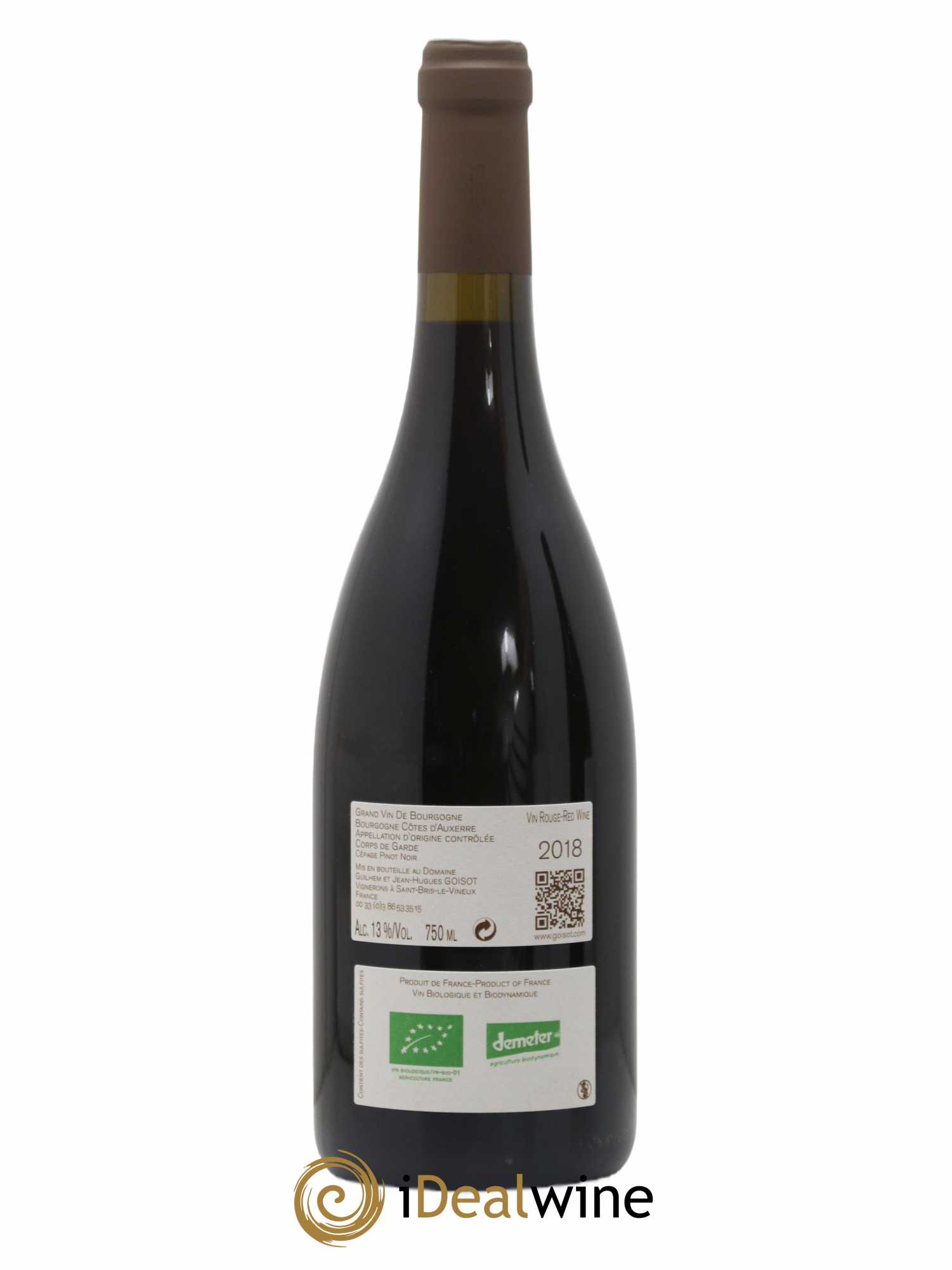 Bourgogne Côtes d'Auxerre Corps de Garde Goisot  (no reserve) 2018 - Lot of 1 bottle - 1