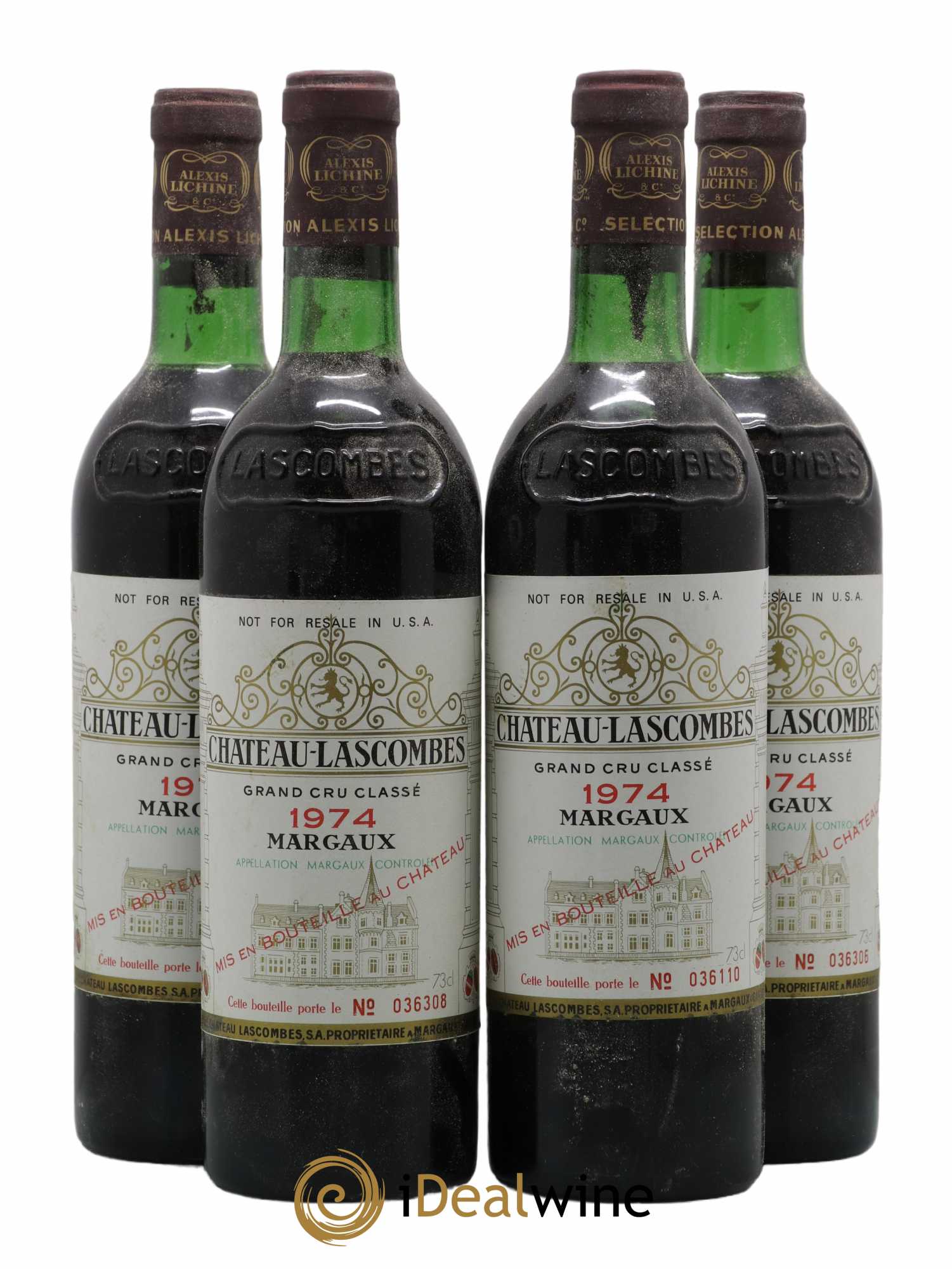 Château Lascombes 2ème Grand Cru Classé 1974 - Lot de 4 bouteilles - 0