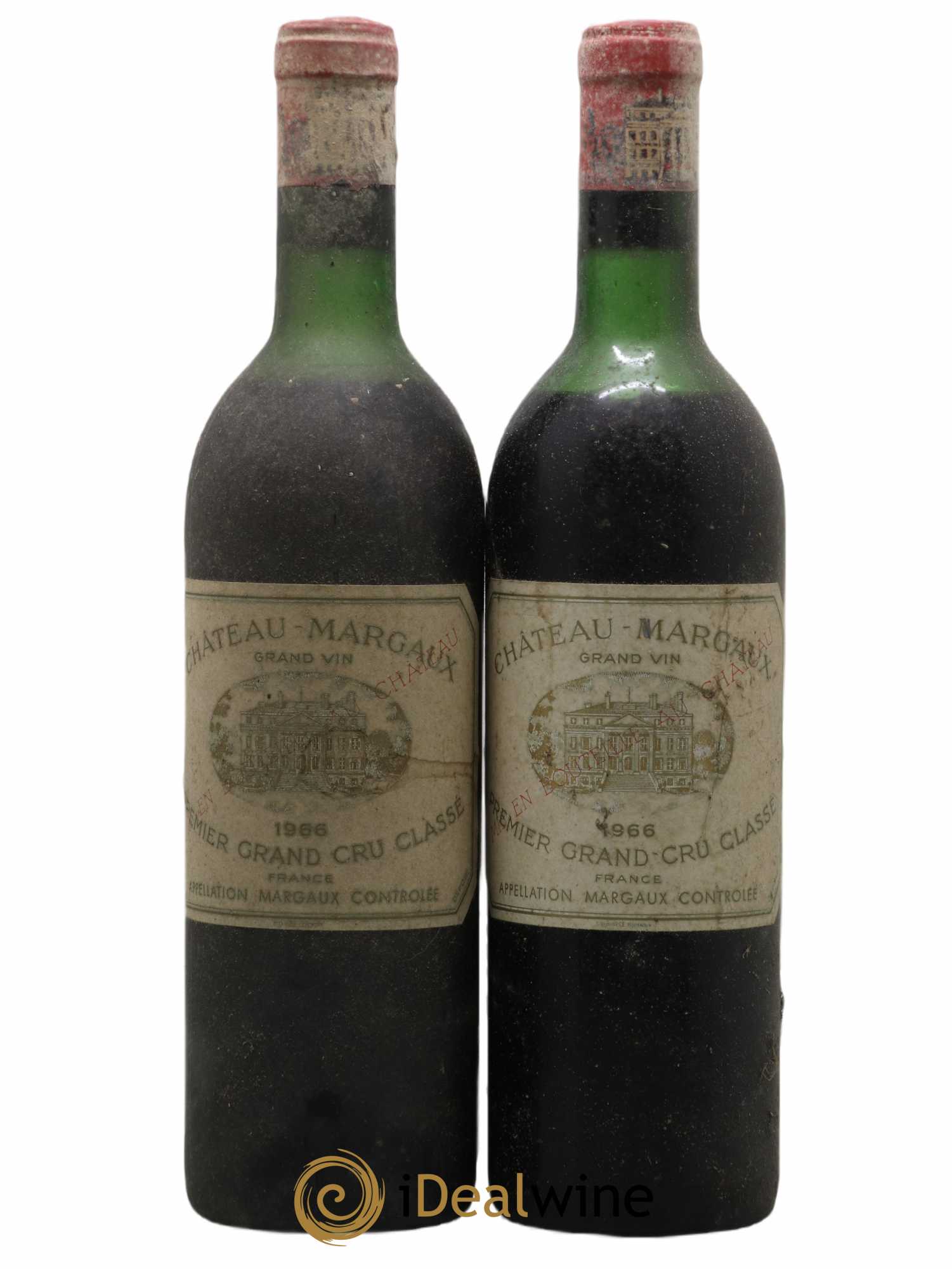 Château Margaux 1er Grand Cru Classé 1966 - Lot de 2 bouteilles - 0