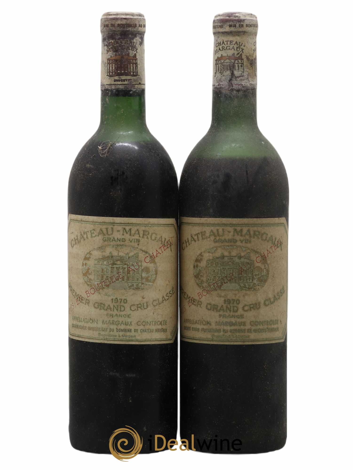 Château Margaux 1er Grand Cru Classé 1970 - Lot de 2 bouteilles - 0