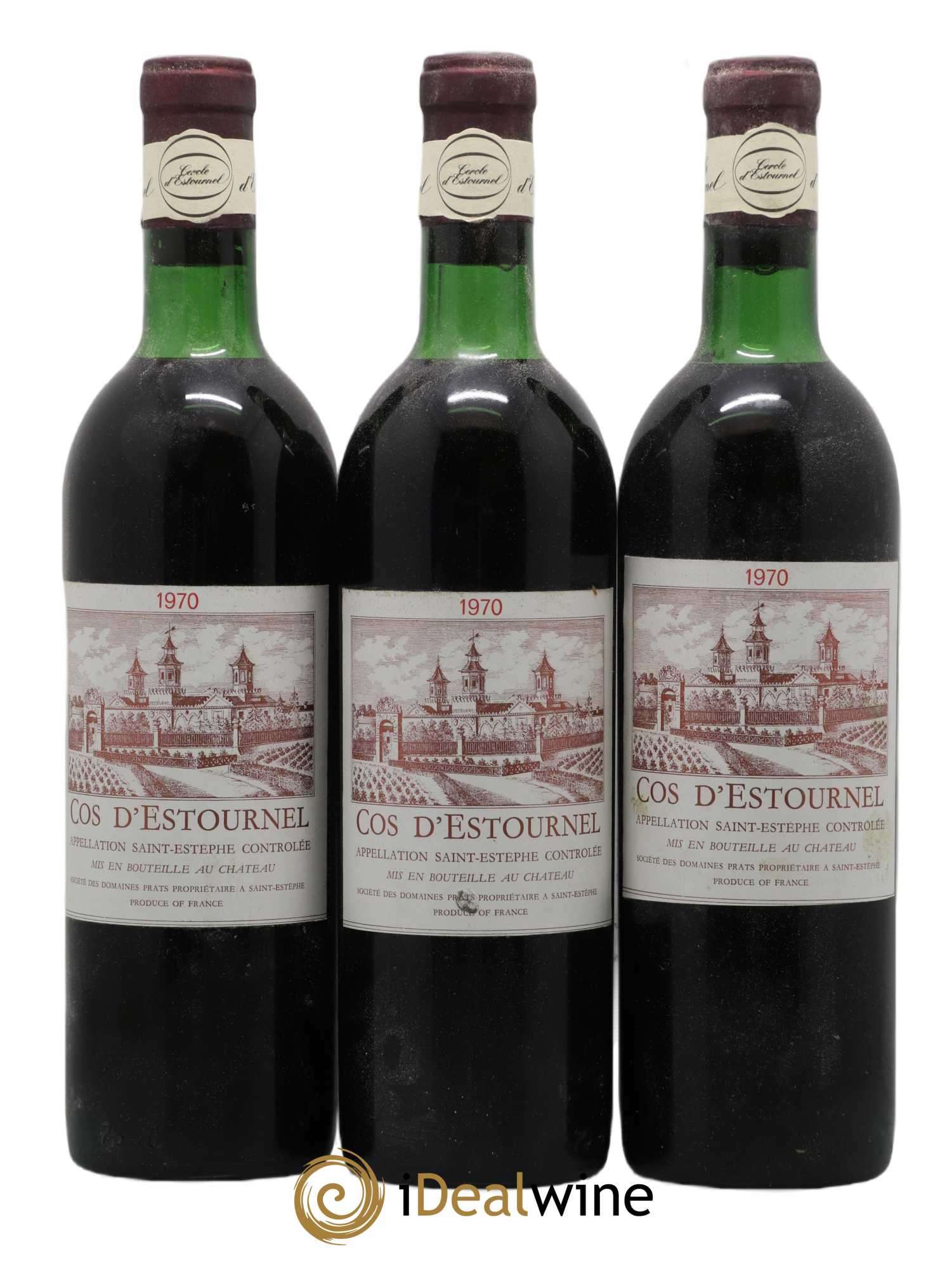 Cos d'Estournel 2ème Grand Cru Classé 1970 - Lot de 3 bouteilles - 0
