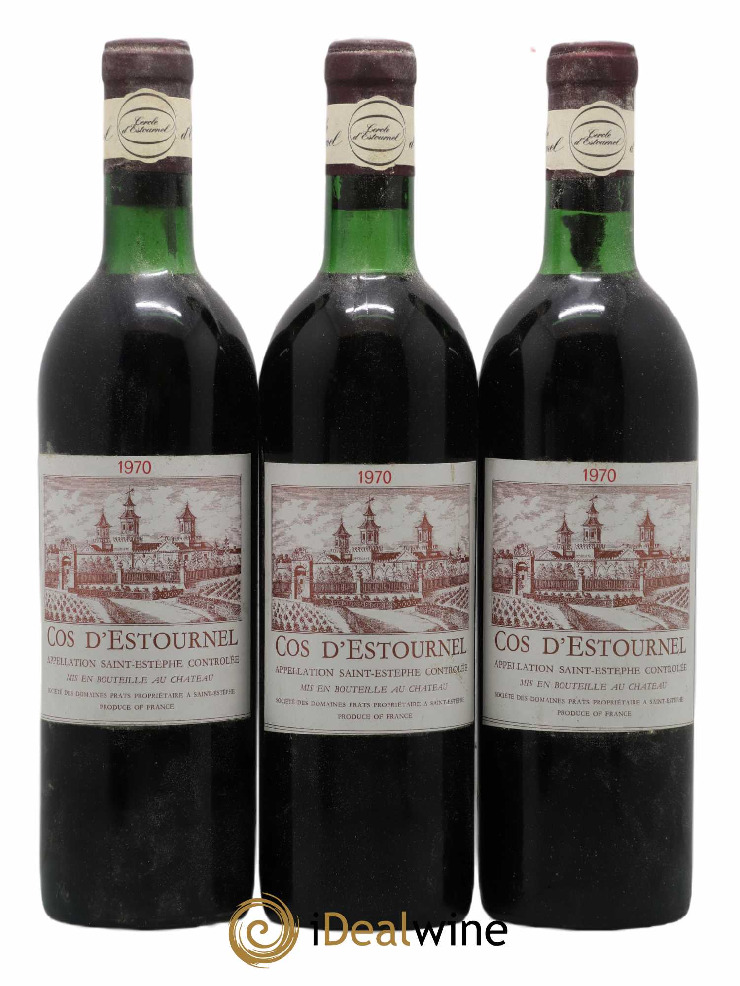 Cos d'Estournel 2ème Grand Cru Classé 1970 - Lot de 3 bouteilles - 0