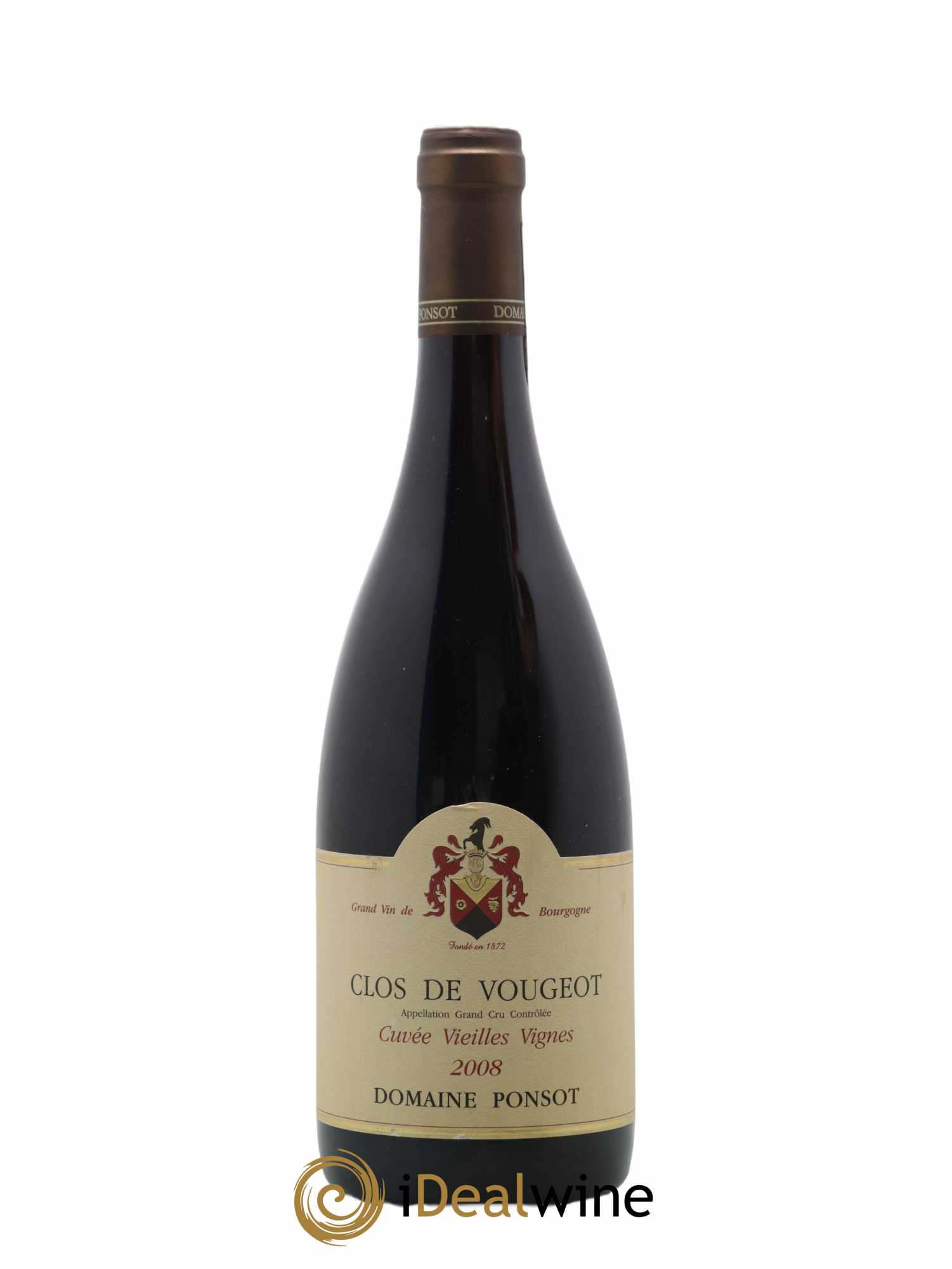 Clos de Vougeot Grand Cru Vieilles Vignes Ponsot (Domaine) 2008 - Lot de 1 bouteille - 0