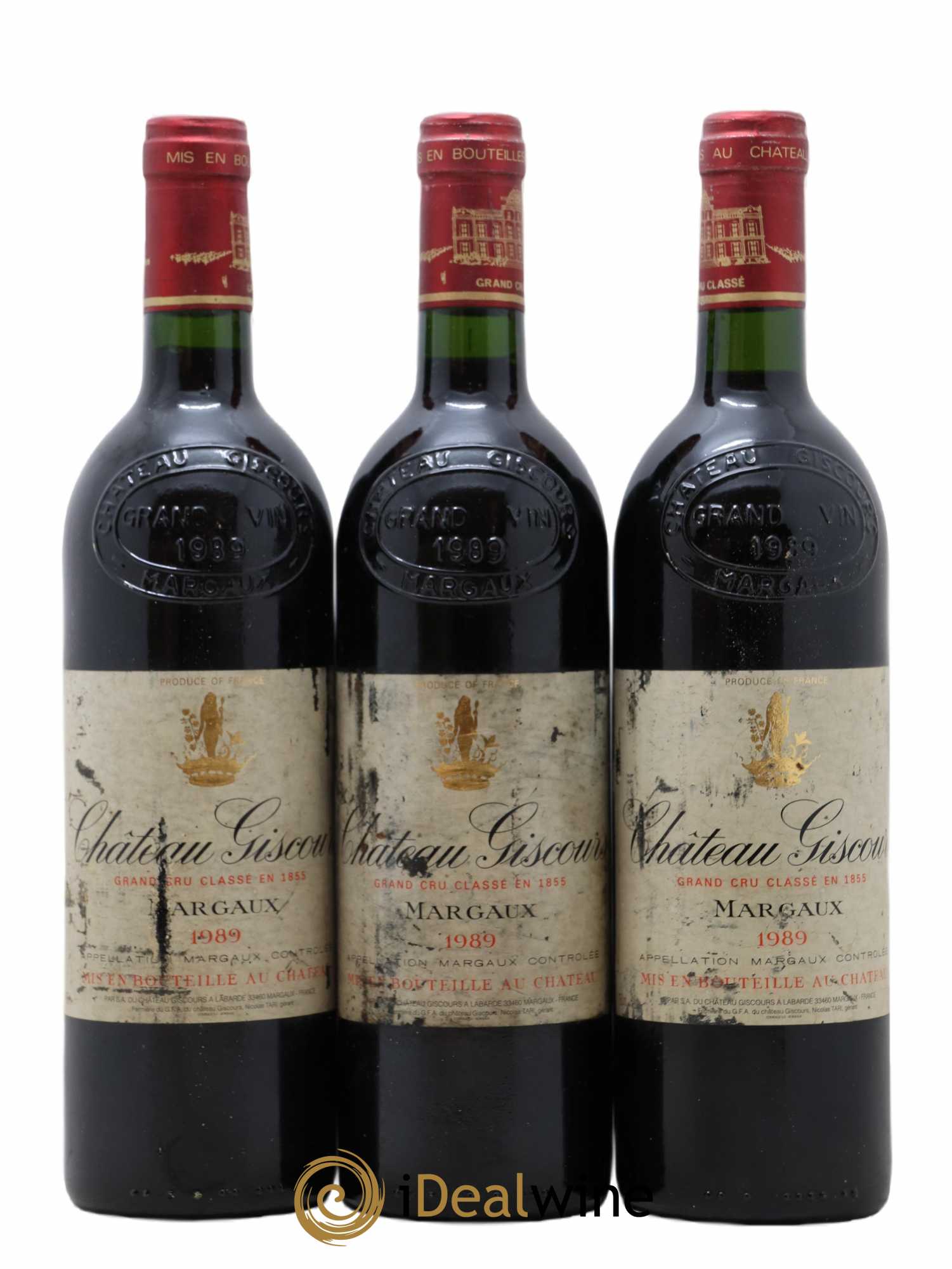 Château Giscours 3ème Grand Cru Classé 1989 - Lot de 3 bouteilles - 0