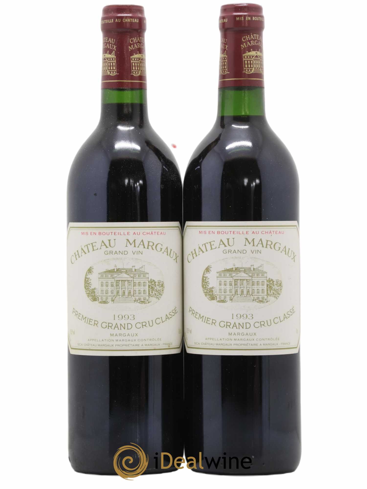 Château Margaux 1er Grand Cru Classé 1993 - Lot de 2 bouteilles - 0