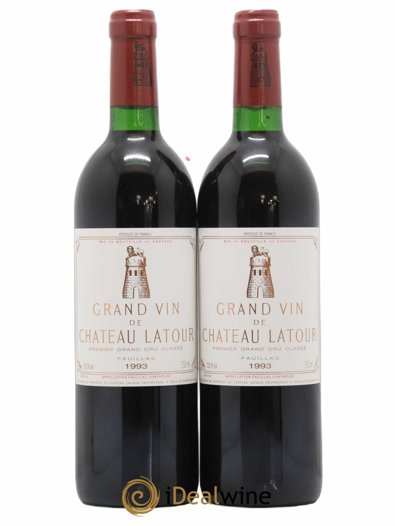 Château Latour 1er Grand Cru Classé 1993 - Lot de 2 bouteilles - 0