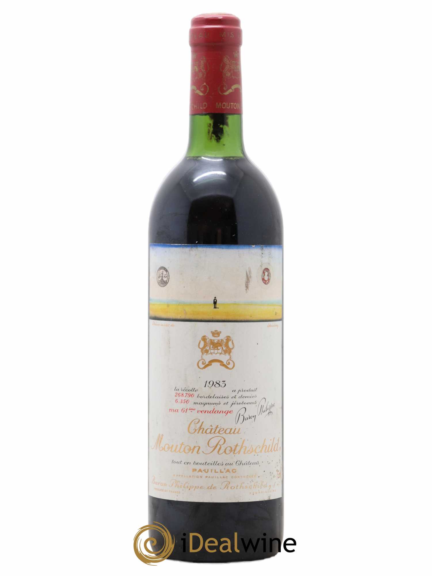 Château Mouton Rothschild 1er Grand Cru Classé 1983 - Lot de 1 bouteille - 0