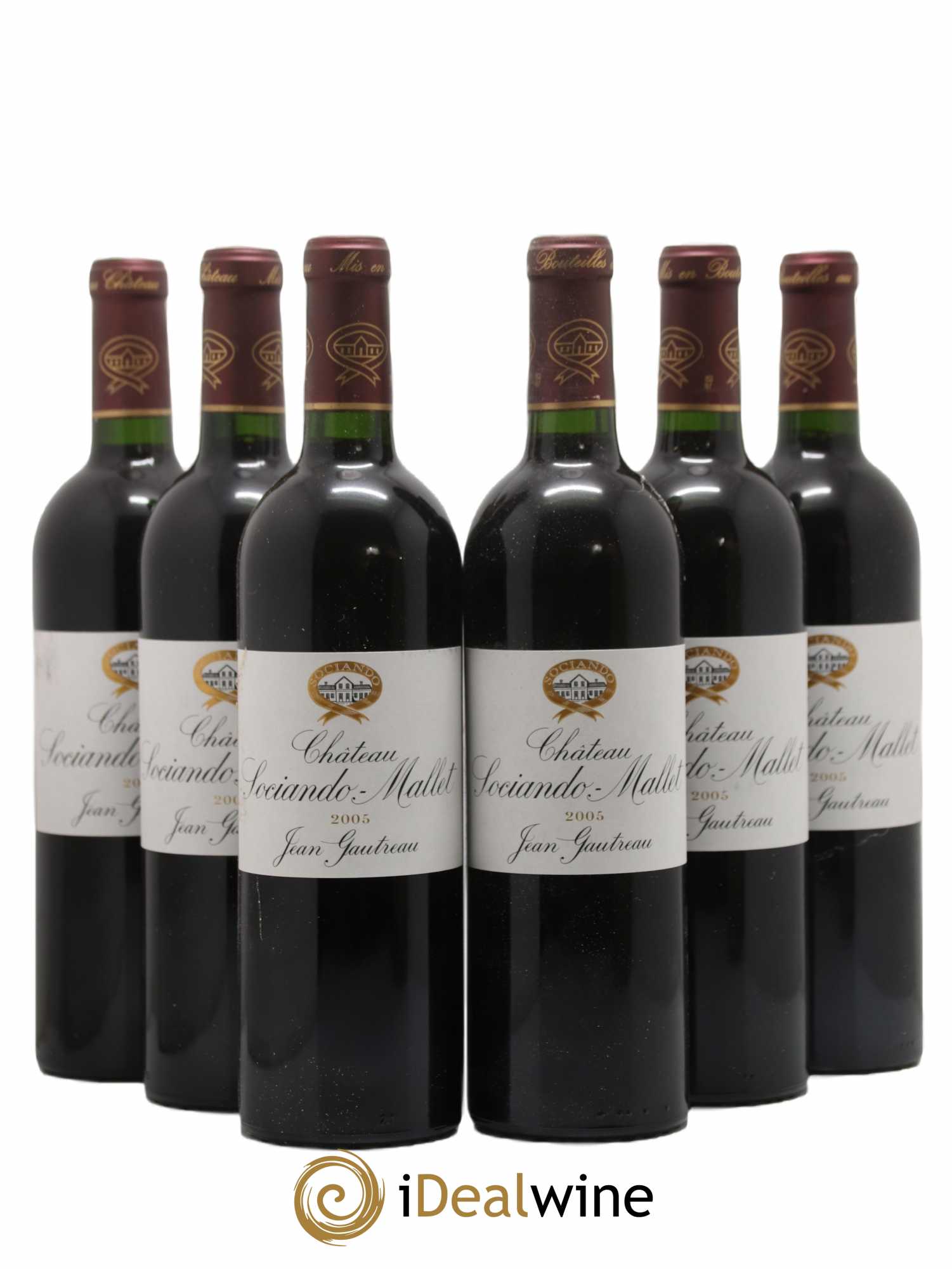 Château Sociando Mallet 2005 - Lot de 6 bouteilles - 0