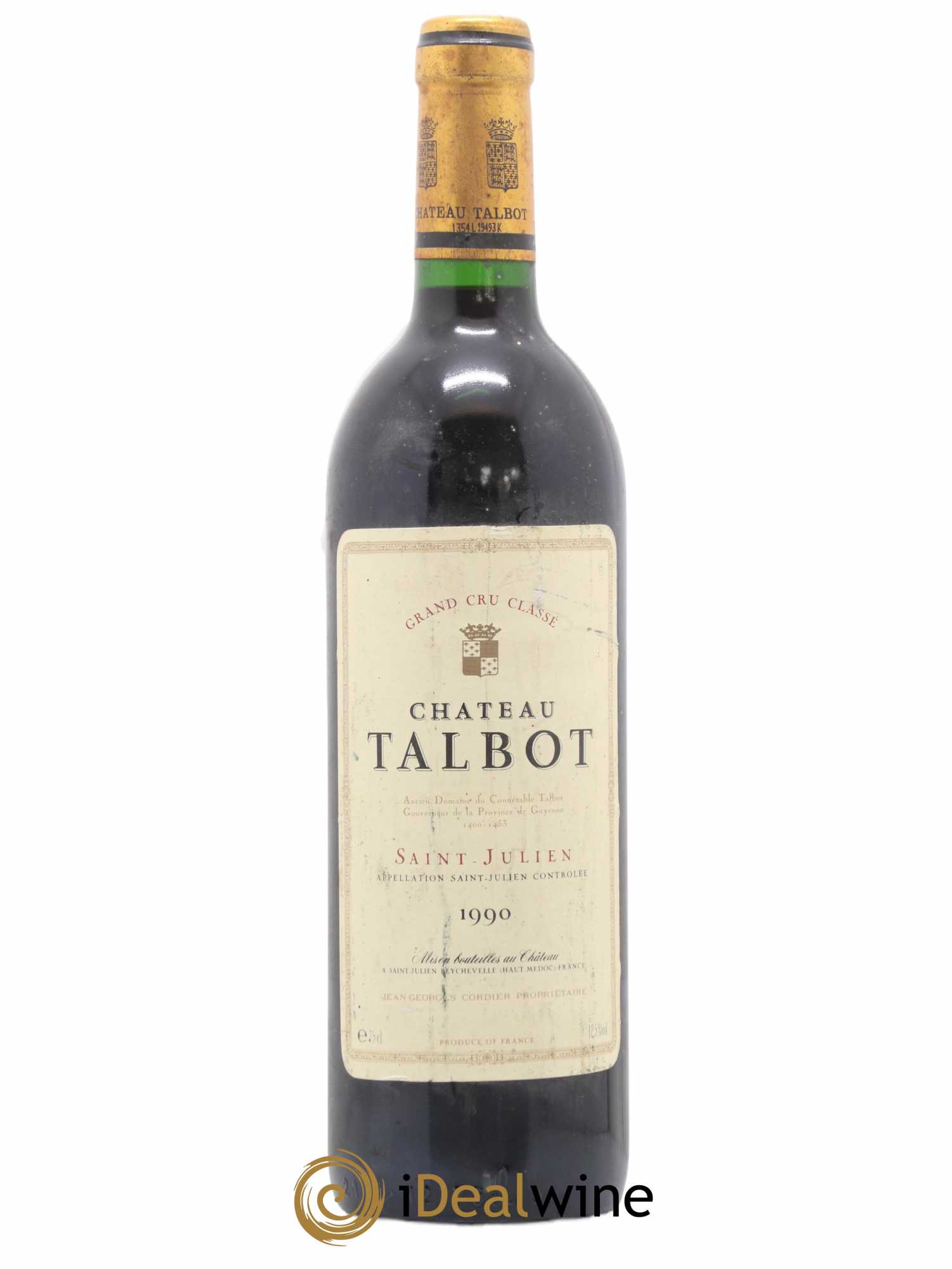 Château Talbot 4ème Grand Cru Classé 1990 - Lot de 1 bouteille - 0