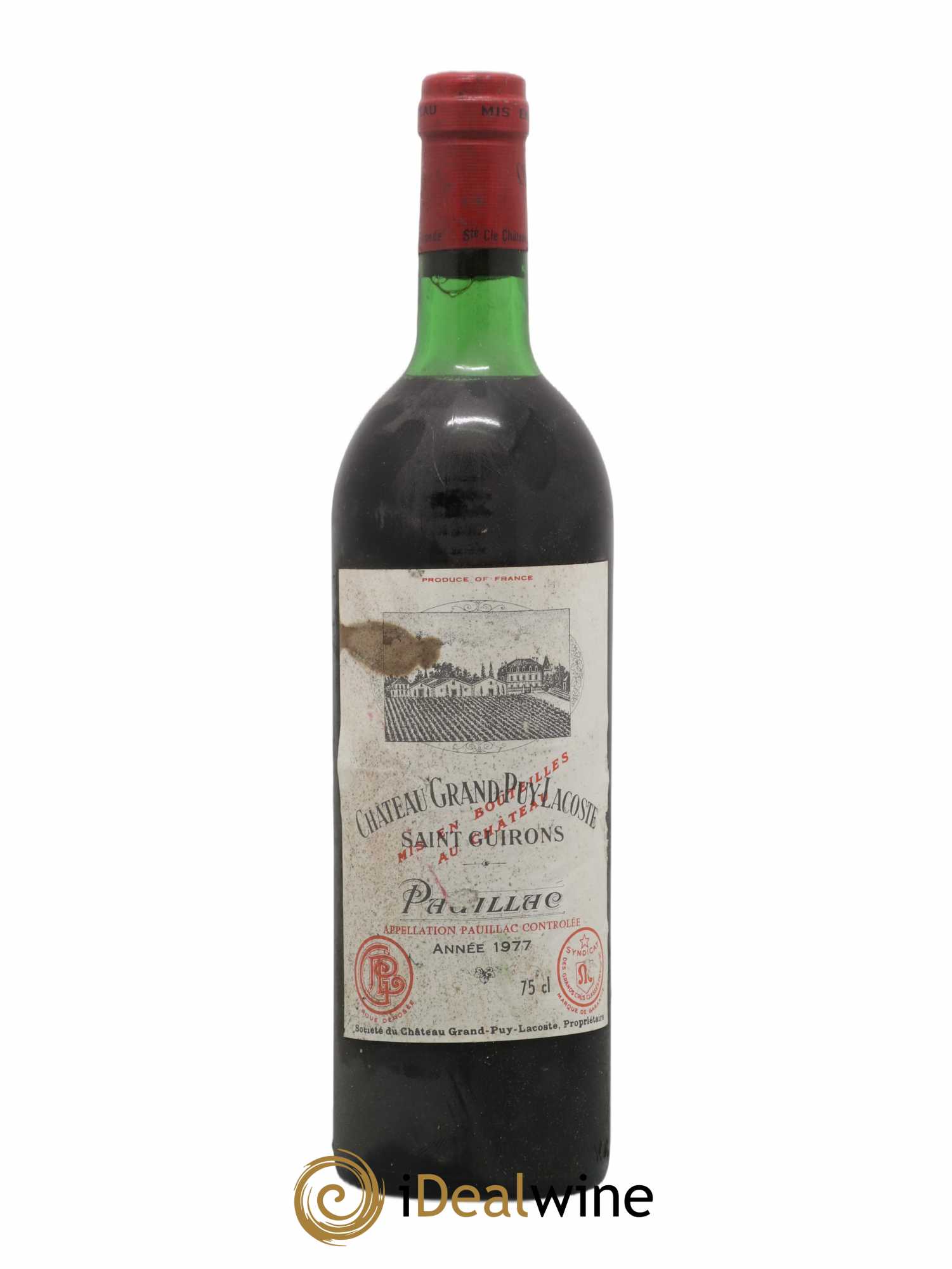 Château Grand Puy Lacoste 5ème Grand Cru Classé 1977 - Lot de 1 bouteille - 0