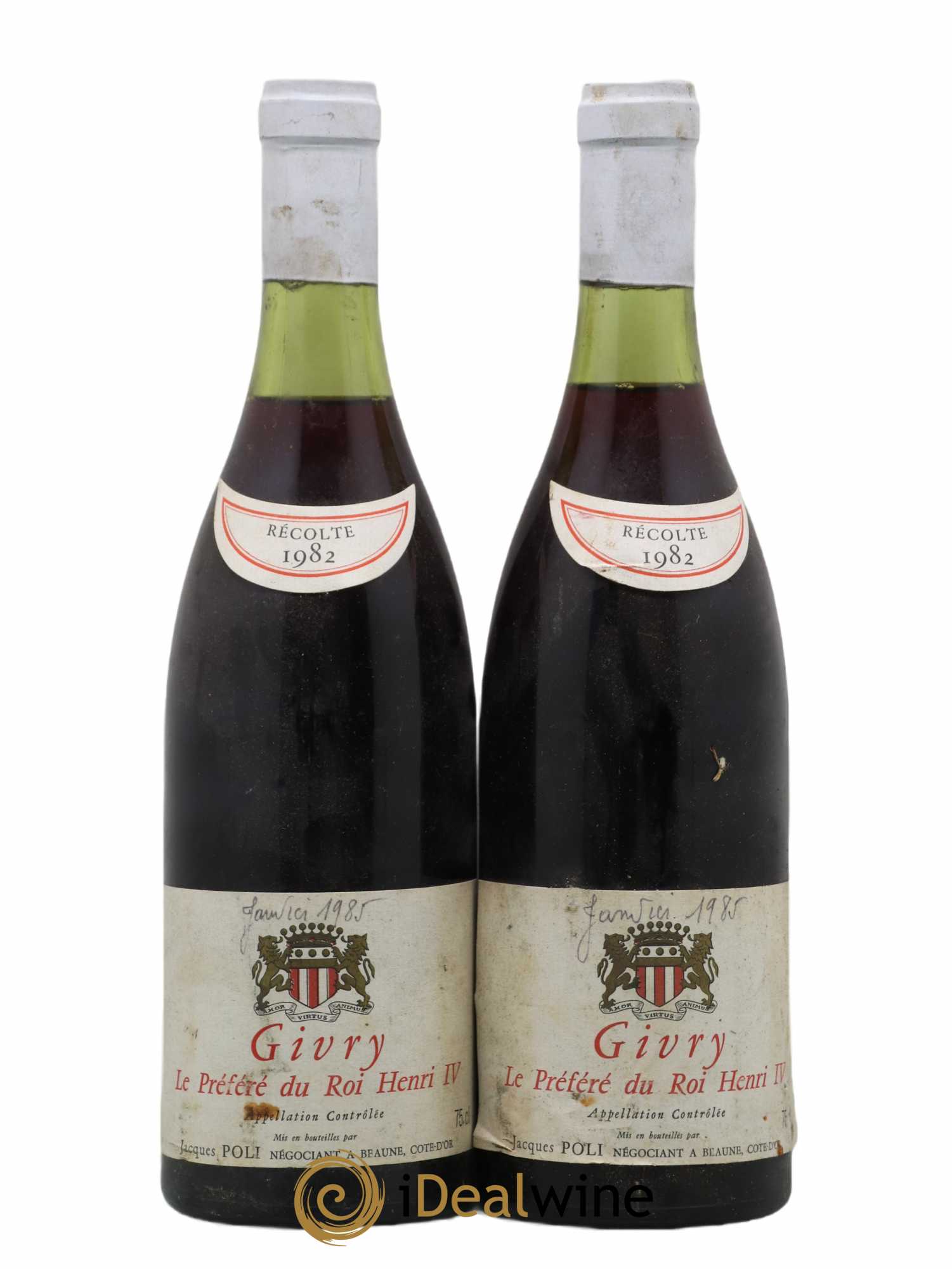 Givry Jacques Poli 1982 - Lot de 2 bouteilles - 0
