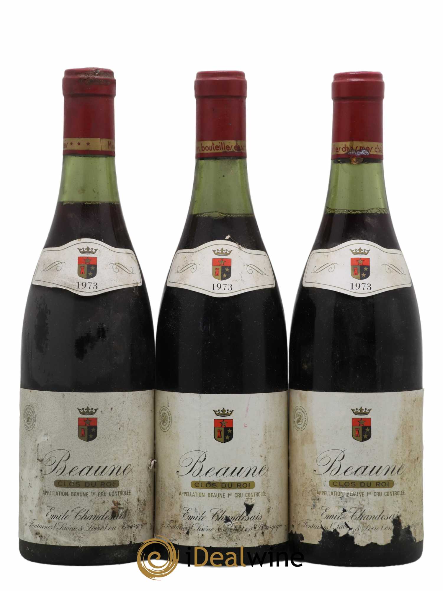 Beaune 1er Cru Clos Du Roi Emile Chandesais 1973 - Posten von 3 Flaschen - 0