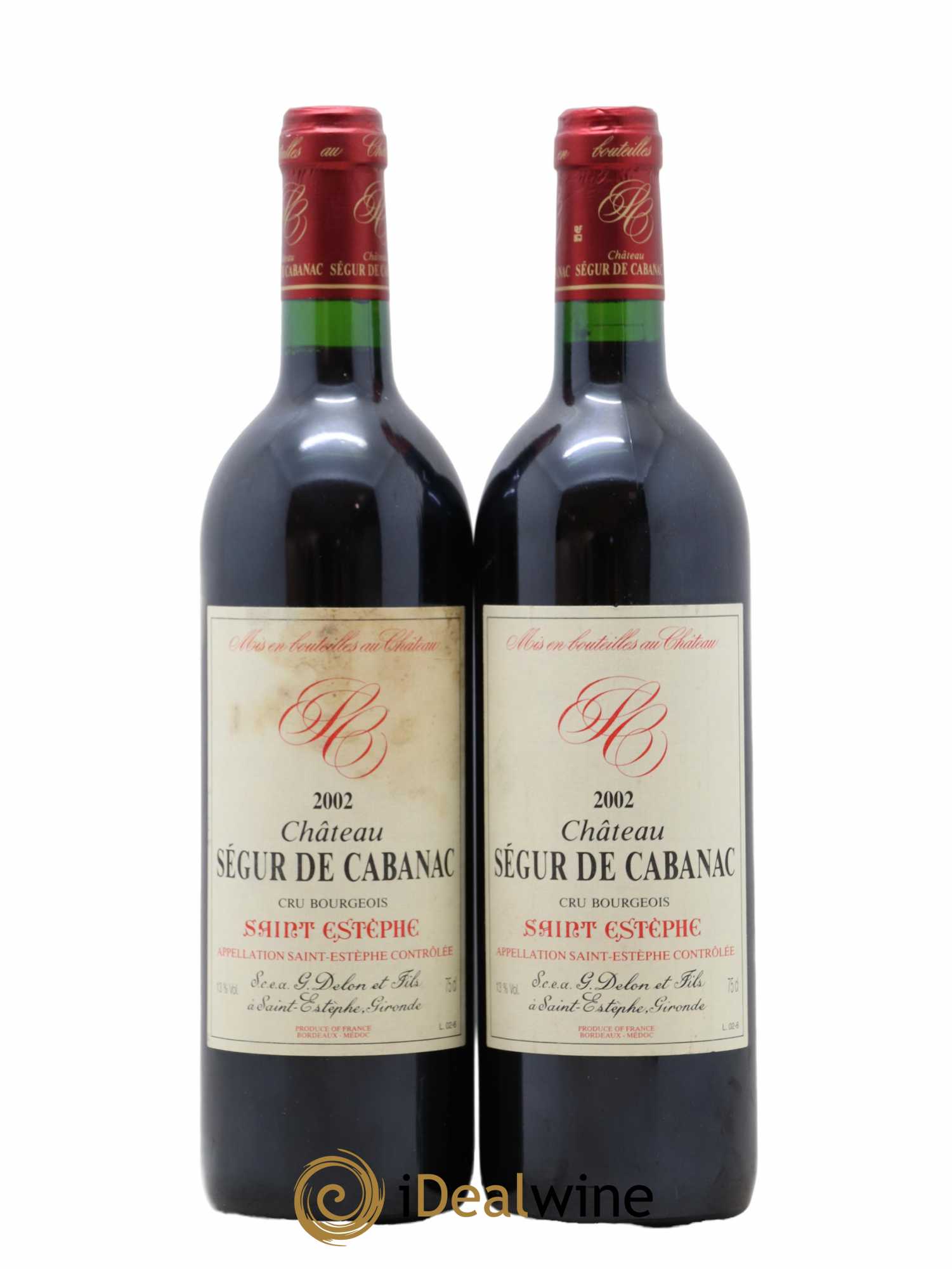 Château Ségur de Cabanac Cru Bourgeois 2002 - Lot de 2 bouteilles - 0