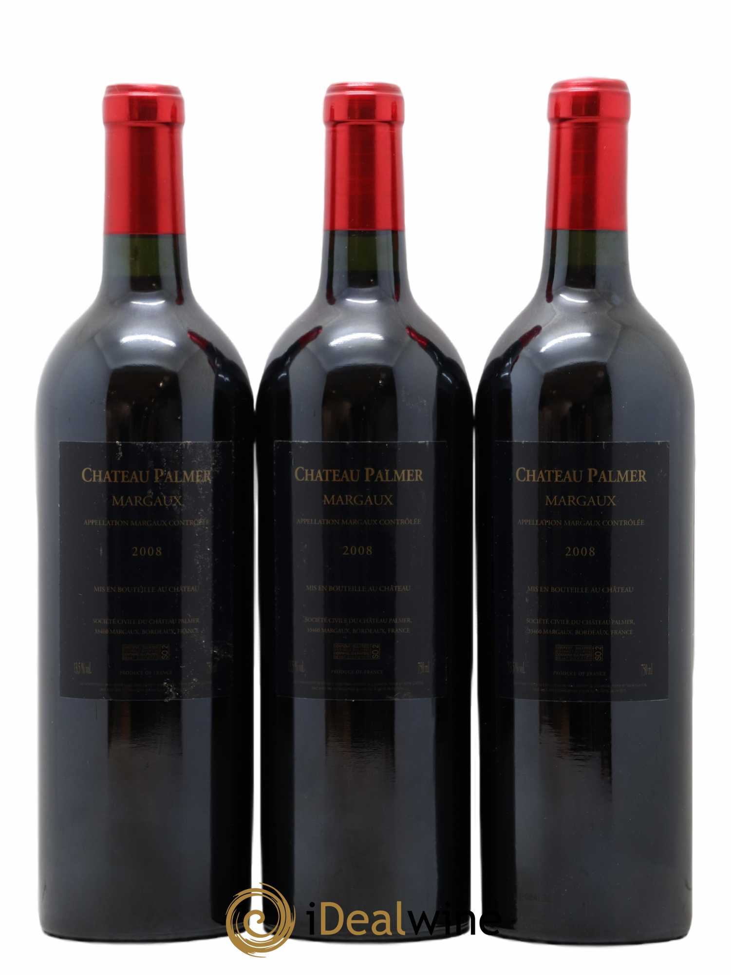 Château Palmer 3ème Grand Cru Classé 2008 - Lot de 3 bouteilles - 1