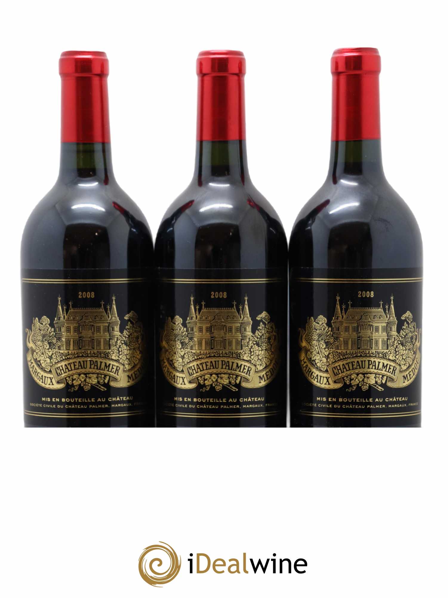 Château Palmer 3ème Grand Cru Classé 2008 - Lot de 3 bouteilles - 0