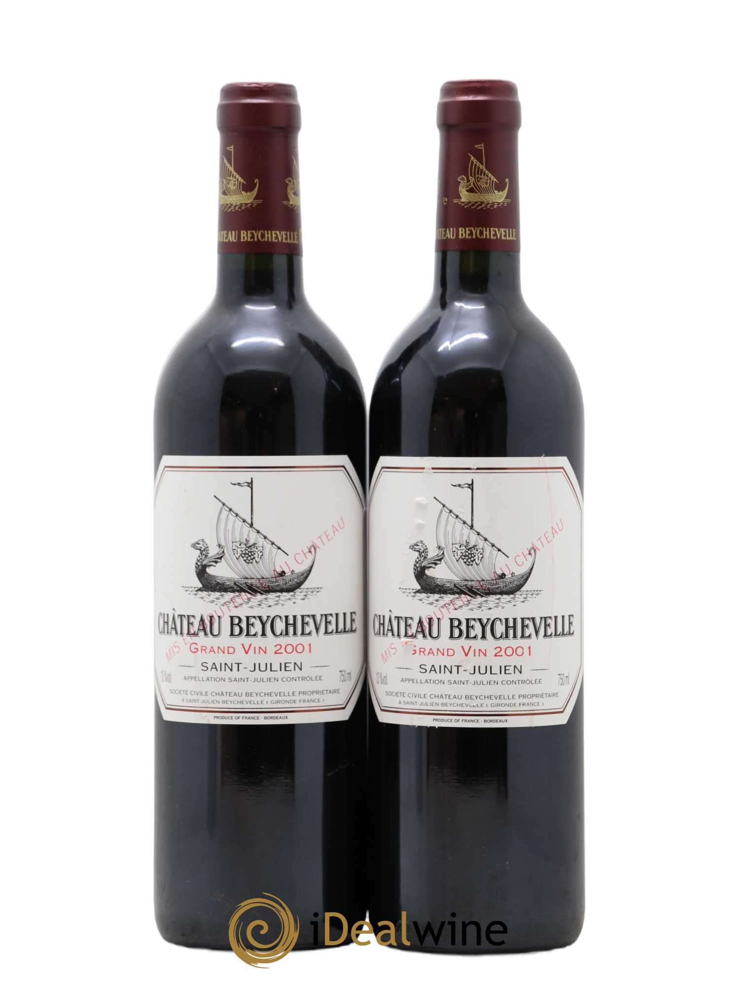 Château Beychevelle 4ème Grand Cru Classé 2001 - Lot de 2 bouteilles - 0