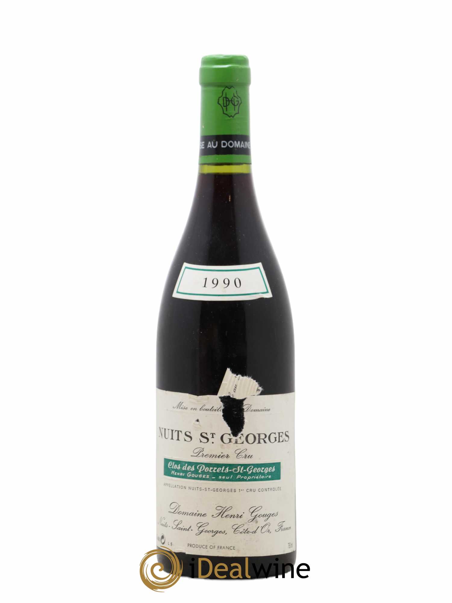 Nuits-Saint-Georges 1er Cru Clos des Porrets St Georges Henri Gouges Gouges 1990 - Lot of 1 bottle - 0