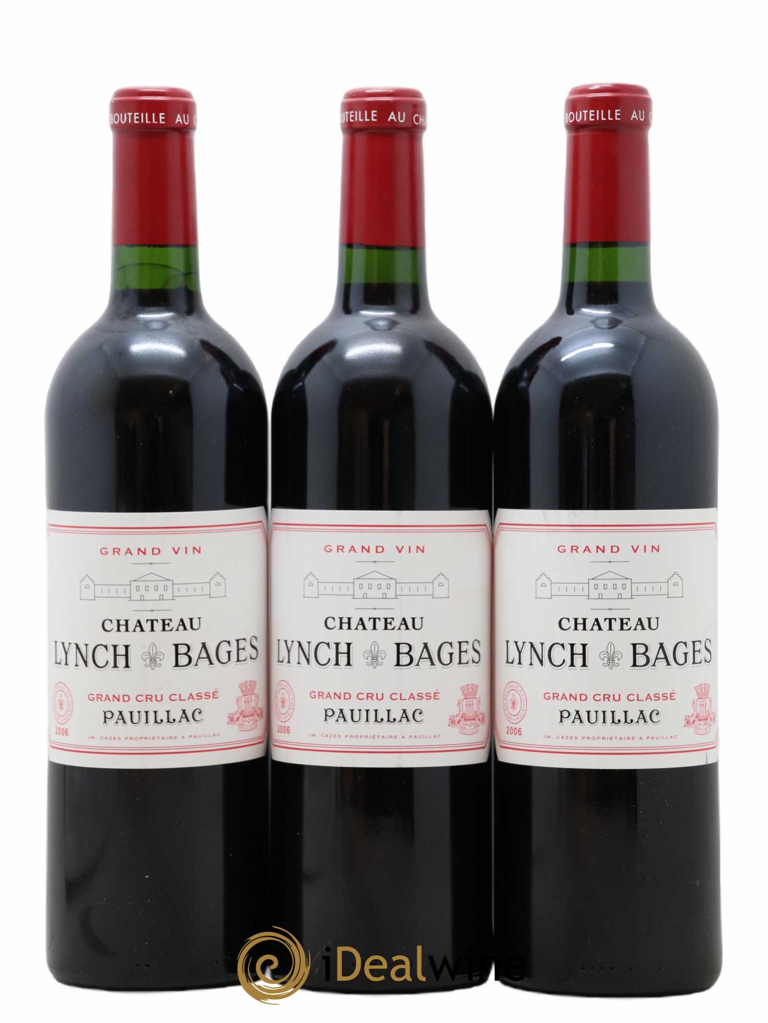 Château Lynch Bages 5ème Grand Cru Classé 2006 - Lot de 3 bouteilles - 0