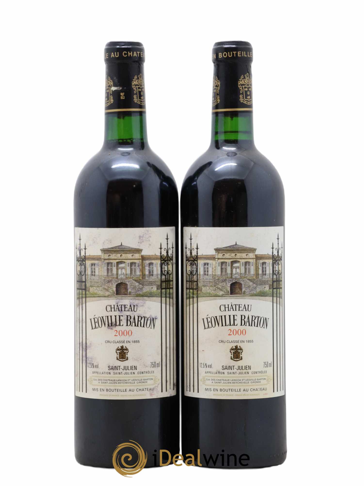 Château Léoville Barton 2ème Grand Cru Classé 2000 - Lot de 2 bouteilles - 0