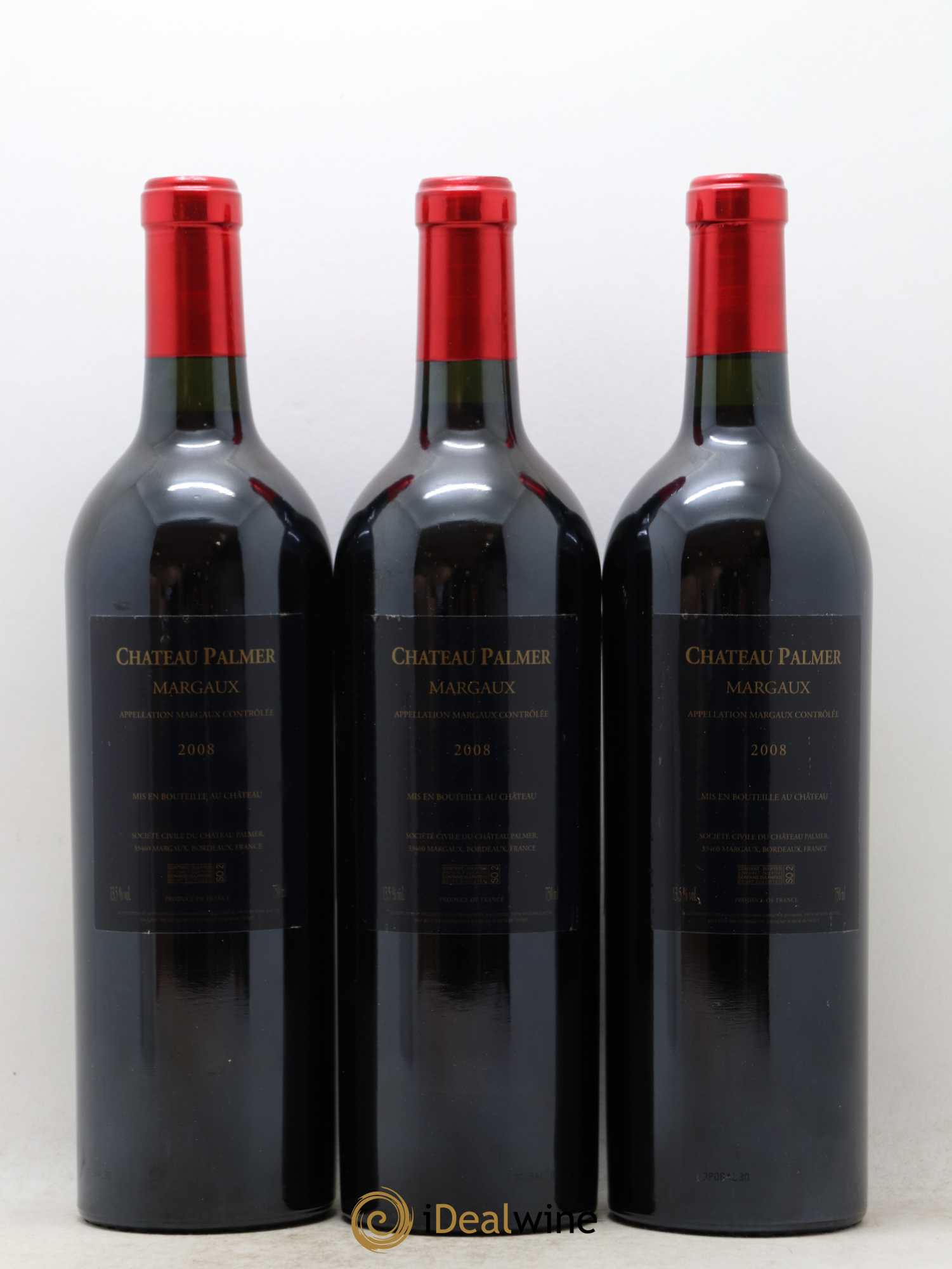 Château Palmer 3ème Grand Cru Classé 2008 - Lot de 3 bouteilles - 1