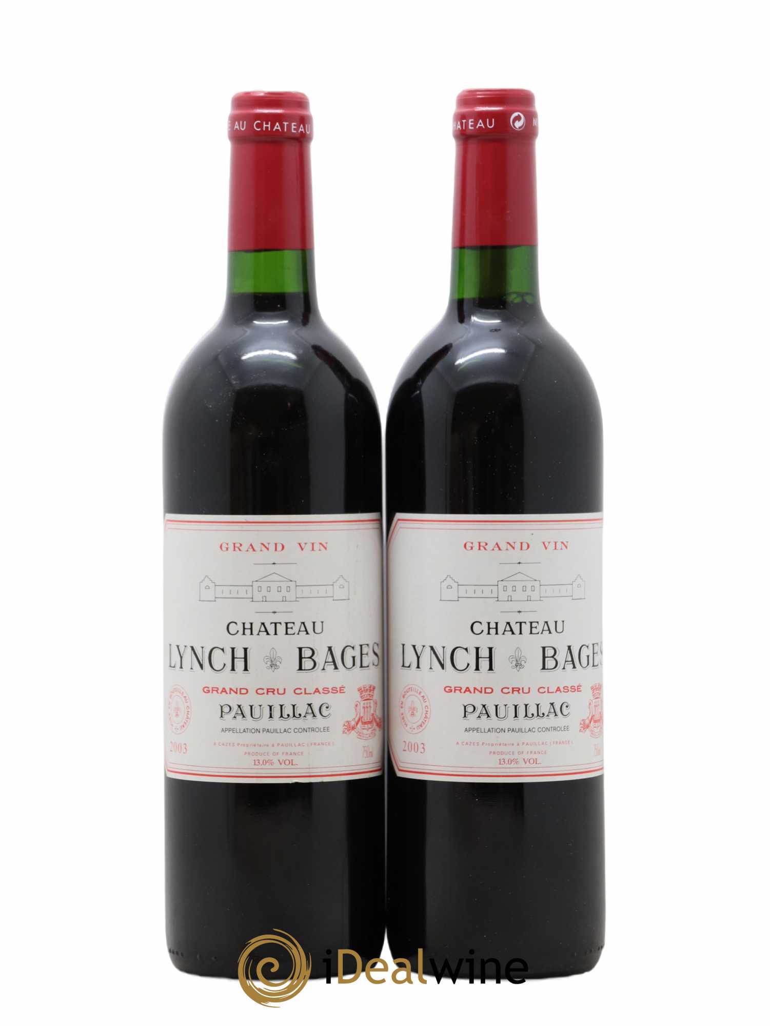 Château Lynch Bages 5ème Grand Cru Classé 2003 - Lot de 2 bouteilles - 0