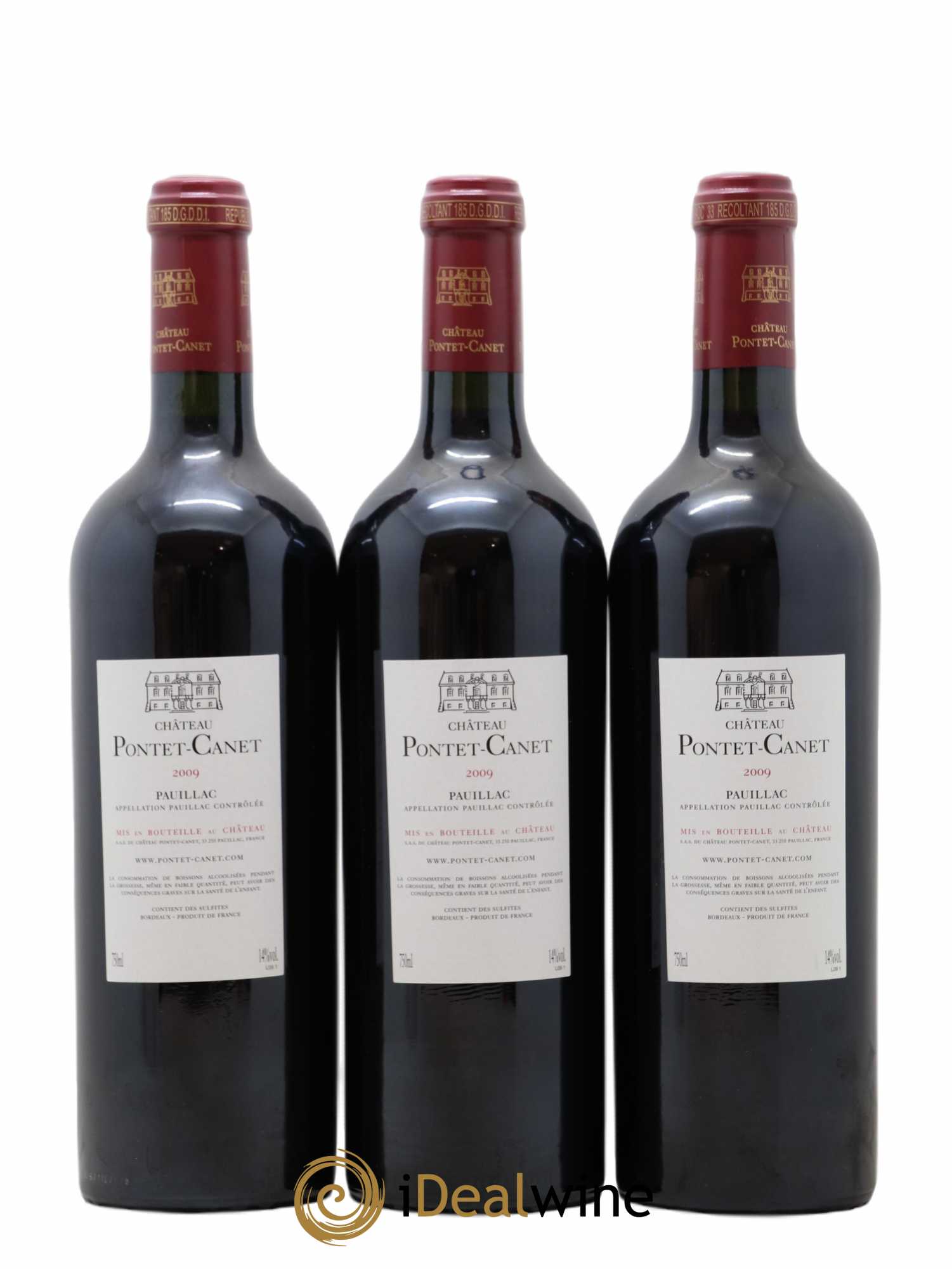 Château Pontet Canet 5ème Grand Cru Classé 2009 - Lot of 3 bottles - 1