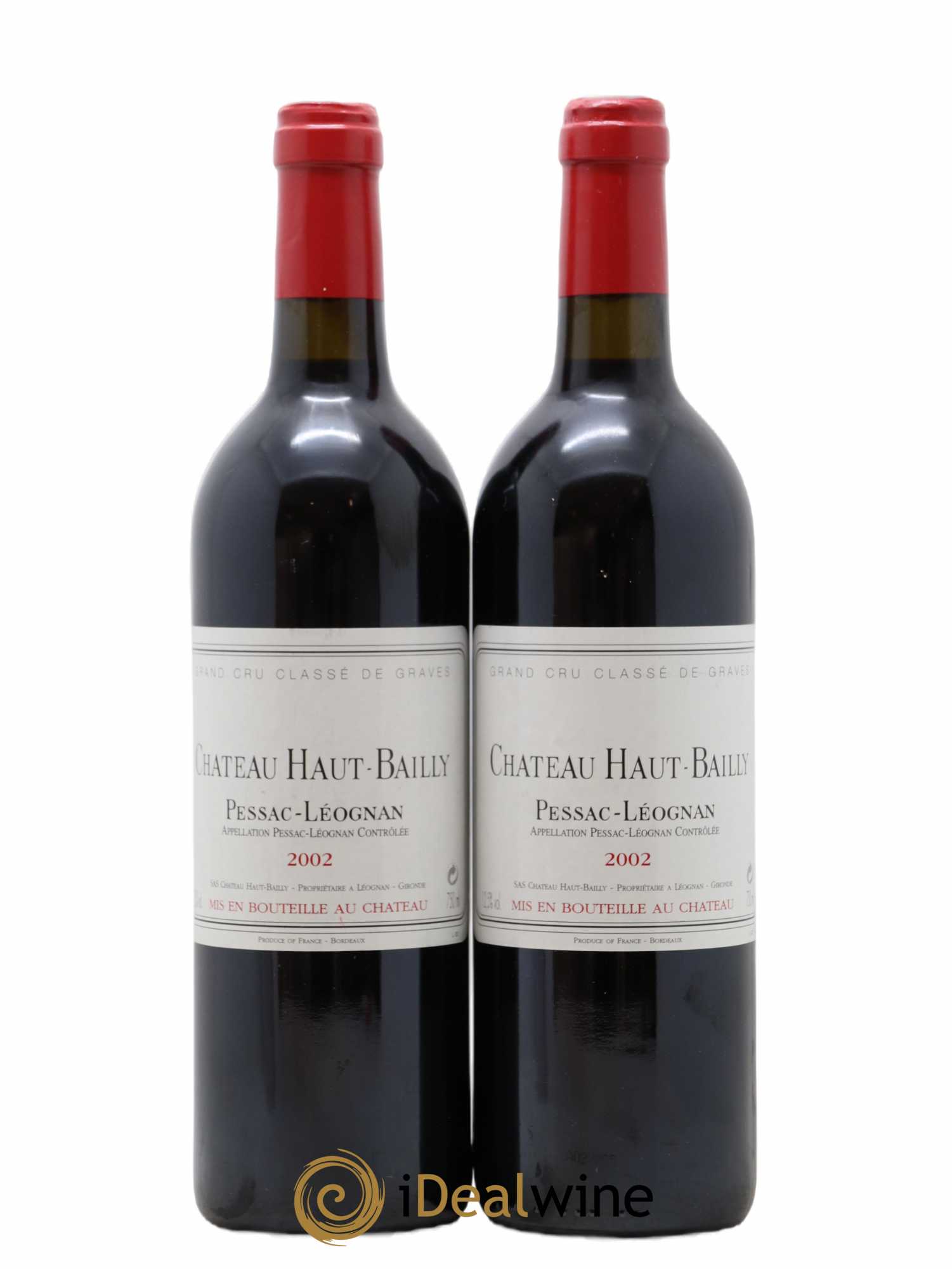 Château Haut-Bailly Cru Classé de Graves 2002 - Lot de 2 bouteilles - 0