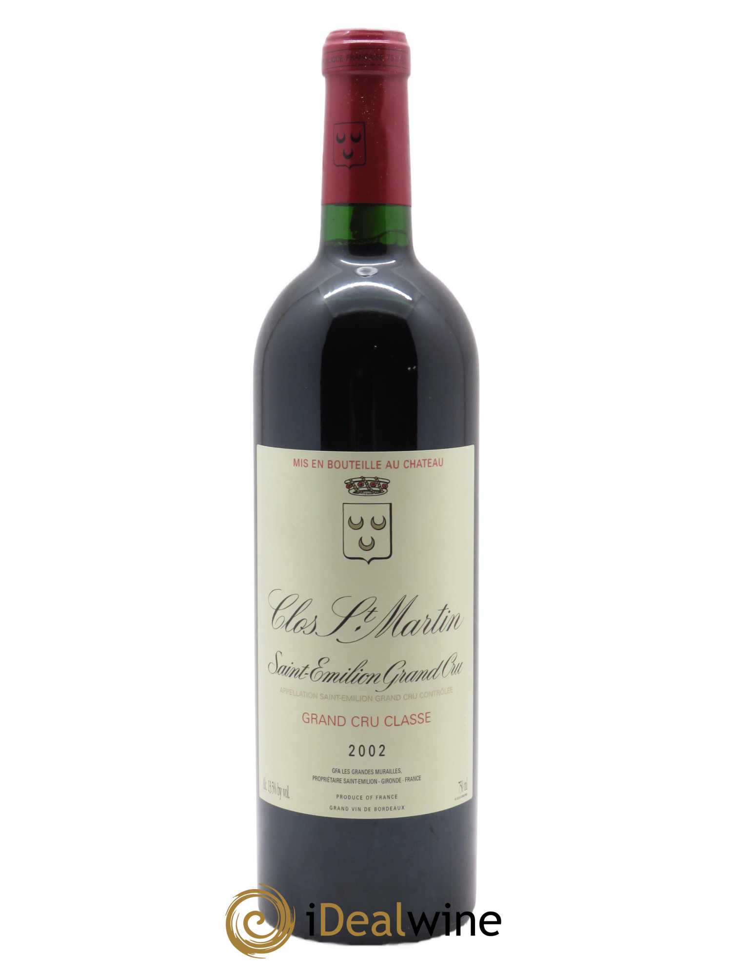 Clos Saint Martin Grand Cru Classé 2002 - Lot of 1 bottle - 0