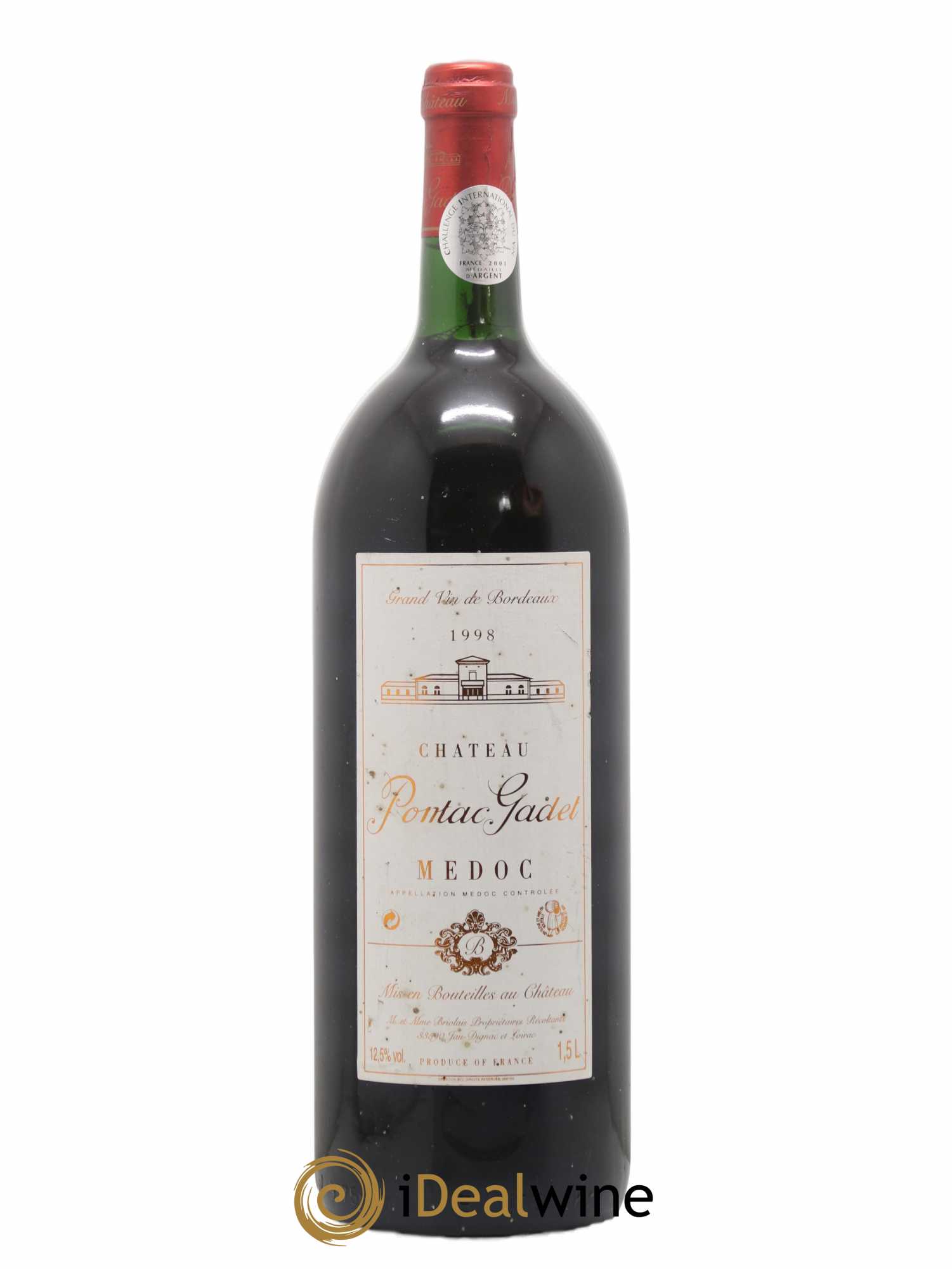 Médoc Château Pontac-Gadet 1998 - Lot de 1 magnum - 0