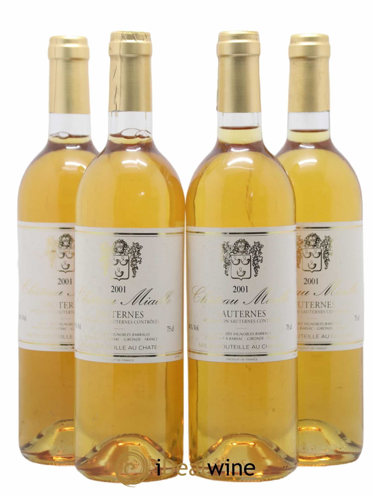Sauternes Château Miaille 2001 - Lotto di 4 bottiglie - 0