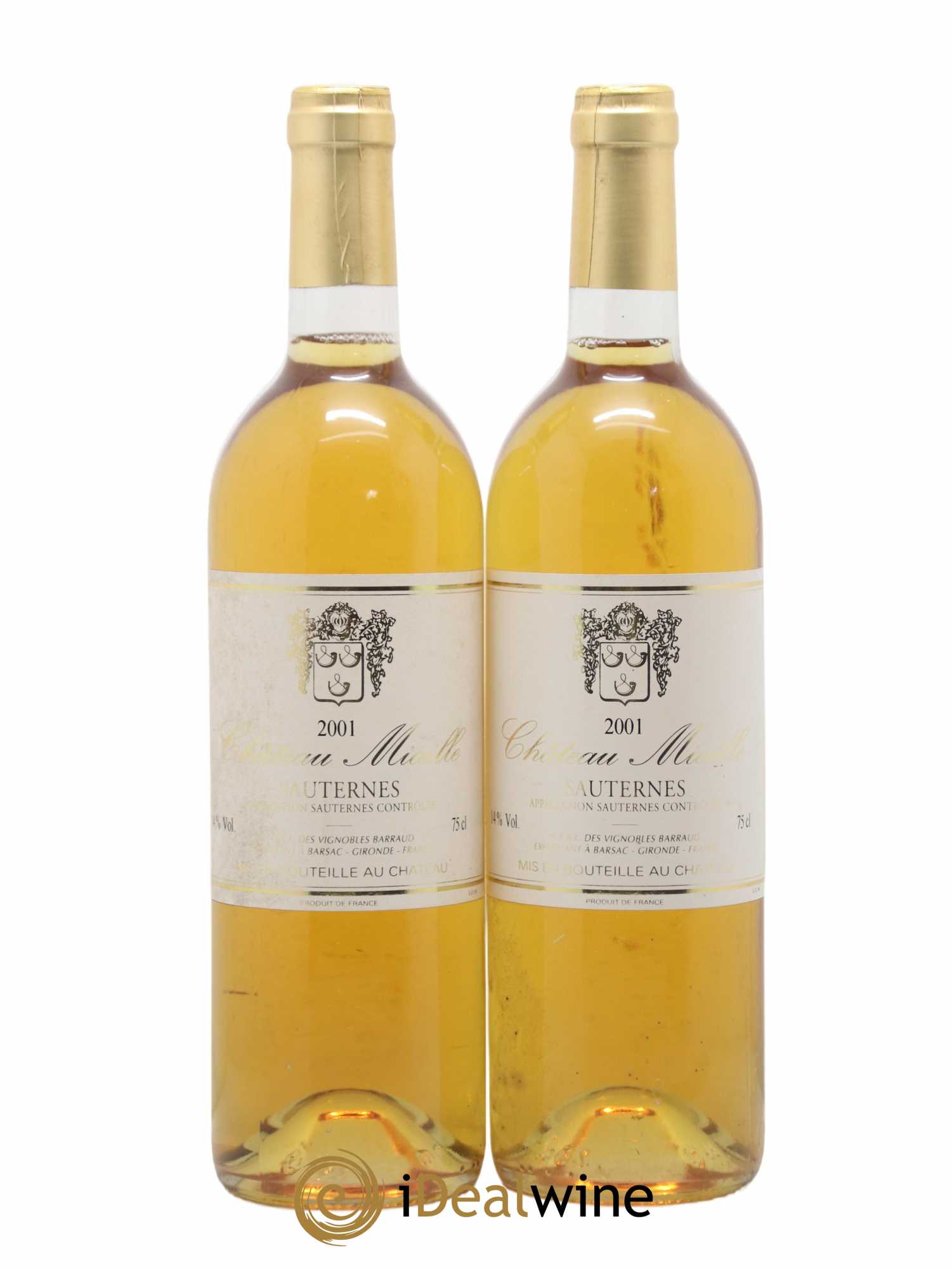 Sauternes Château Miaille 2001 - Lotto di 2 bottiglie - 0