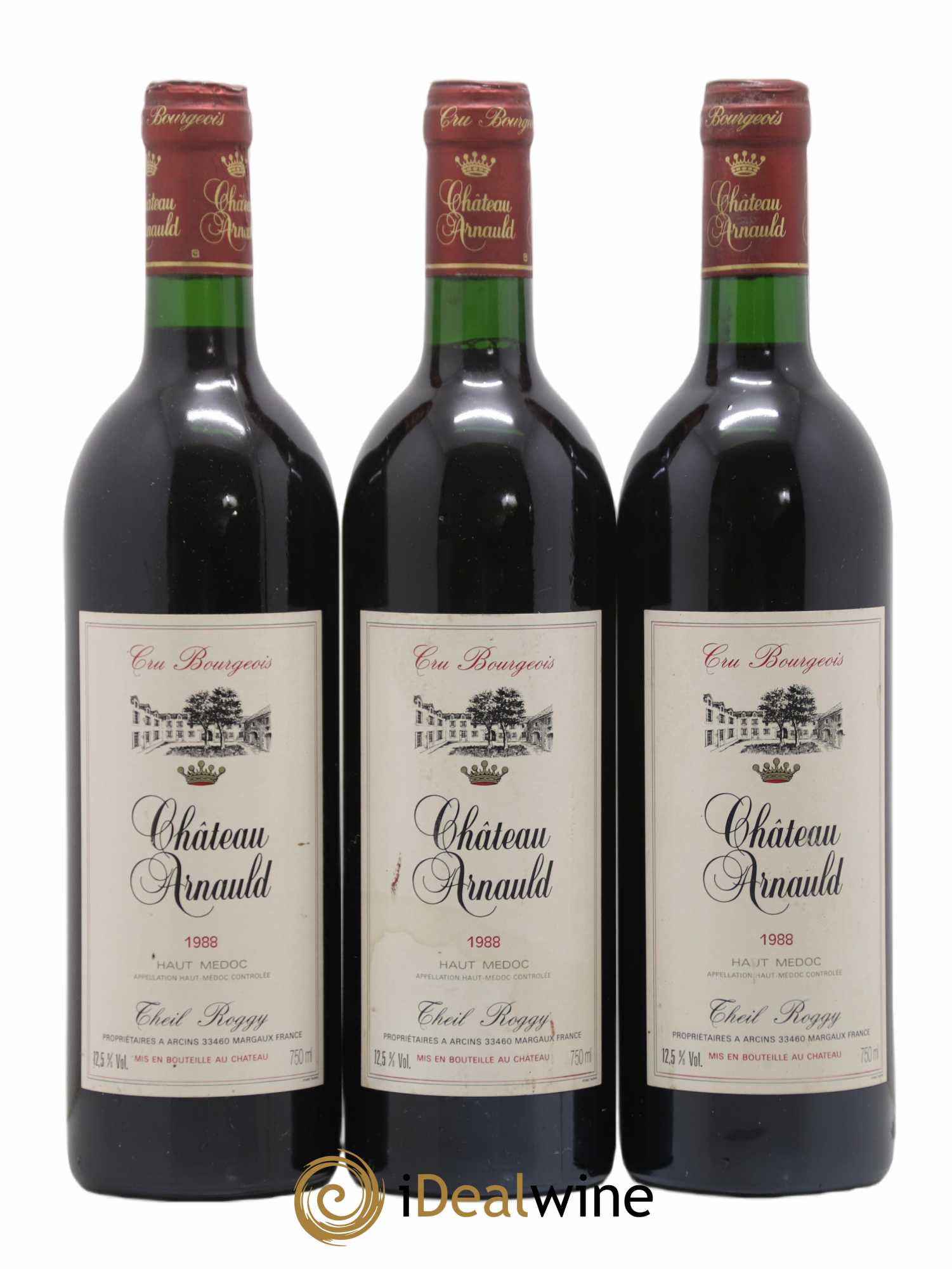 Château Arnauld Cru Bourgeois 1988 - Lot de 3 bouteilles - 0